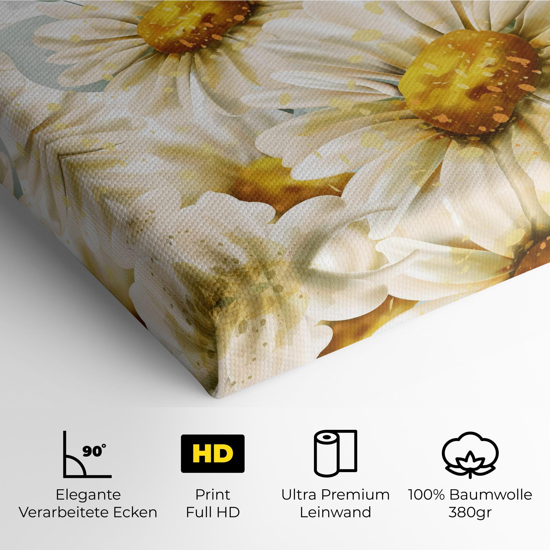 Leinwandbild Beautiful Daisy Art mockup 4