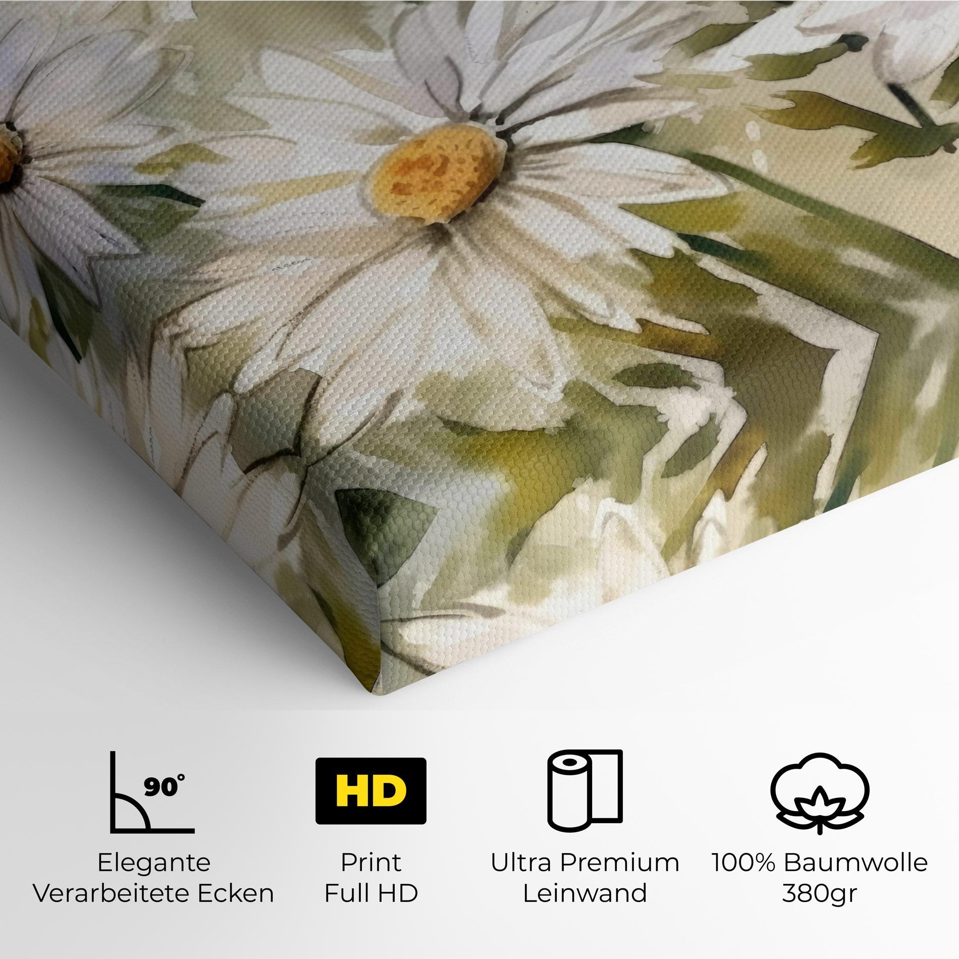 Leinwandbild Daisy Painting mockup 4