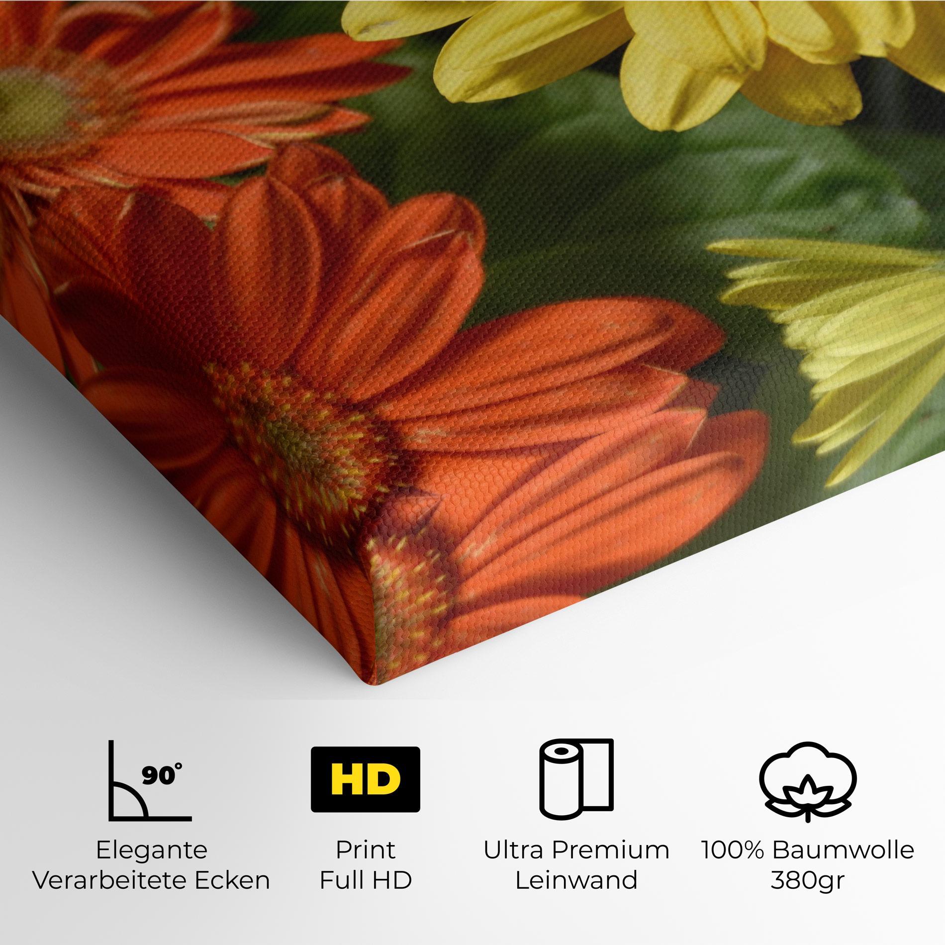 Leinwandbild Orange Yellow Daisy mockup 4