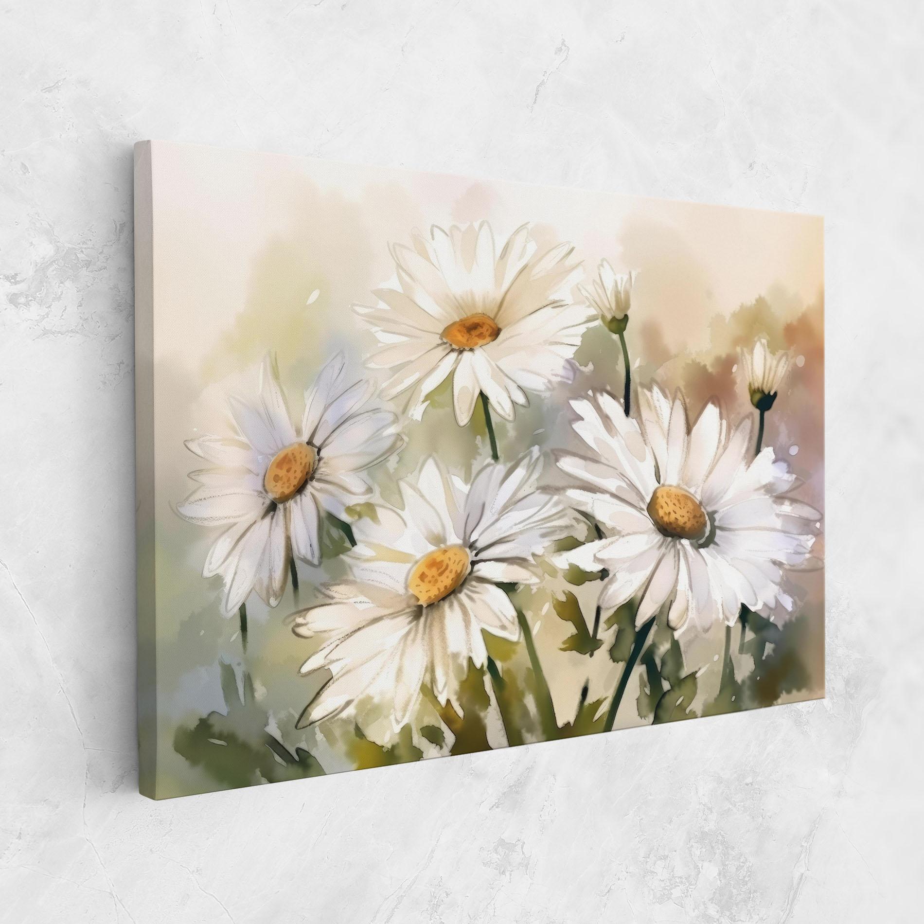 Leinwandbild Daisy Painting mockup 1