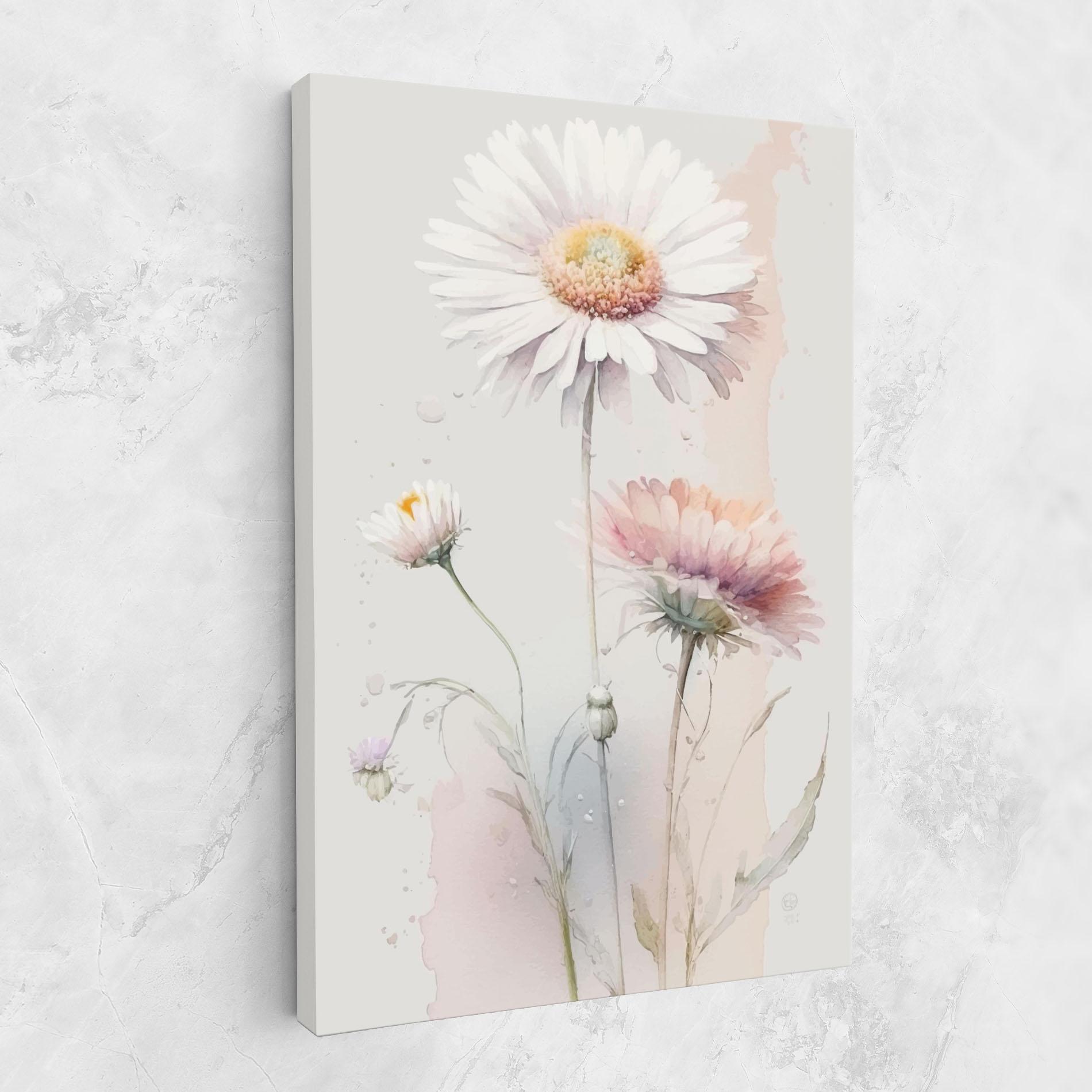 Leinwandbild White Painted Daisy mockup 1