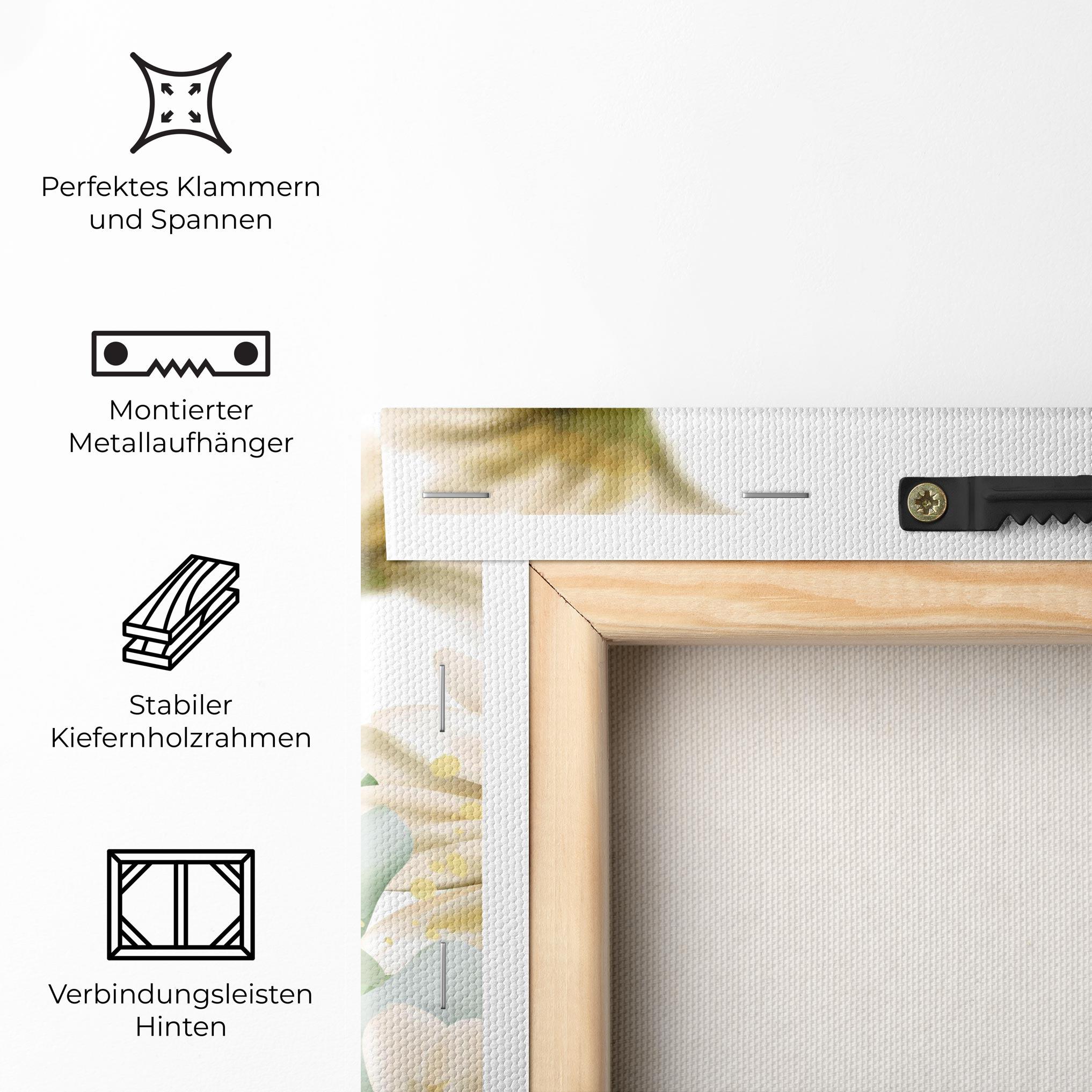 Leinwandbild Beautiful Daisy Art mockup 5