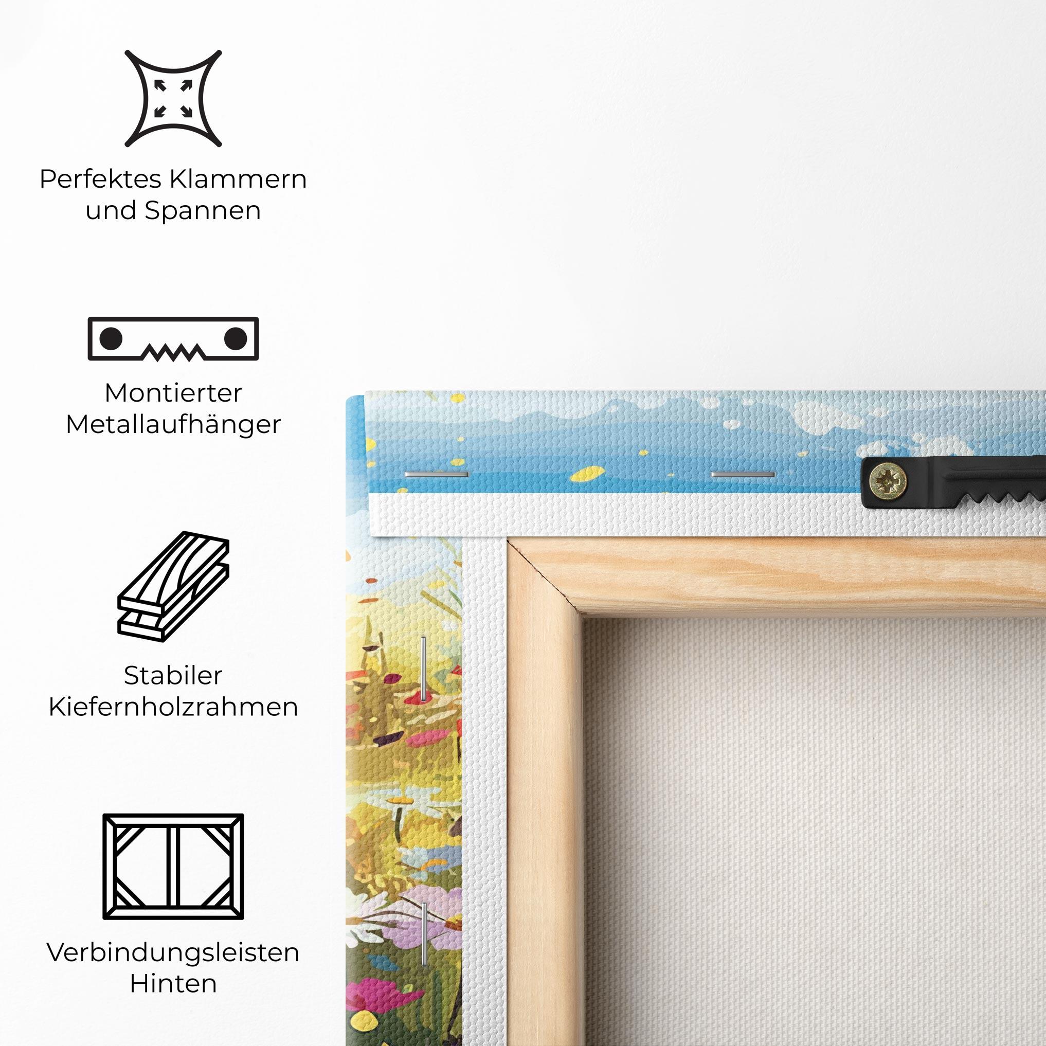 Leinwandbild Colorful Daisy Mix mockup 5