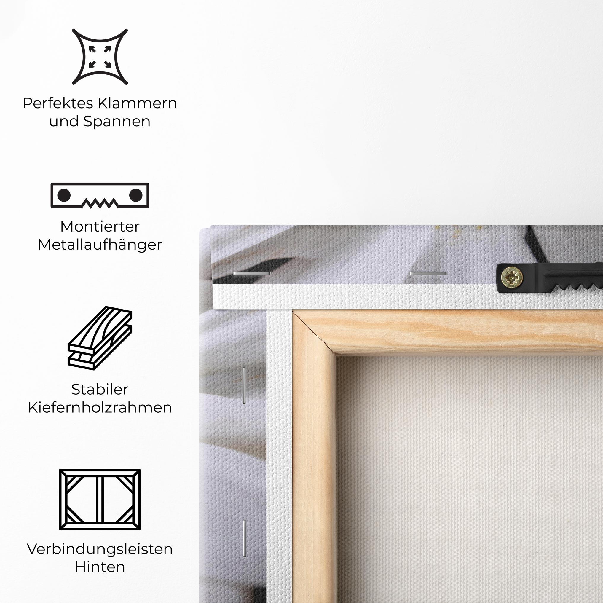 Leinwandbild Green Middle Daisy mockup 5