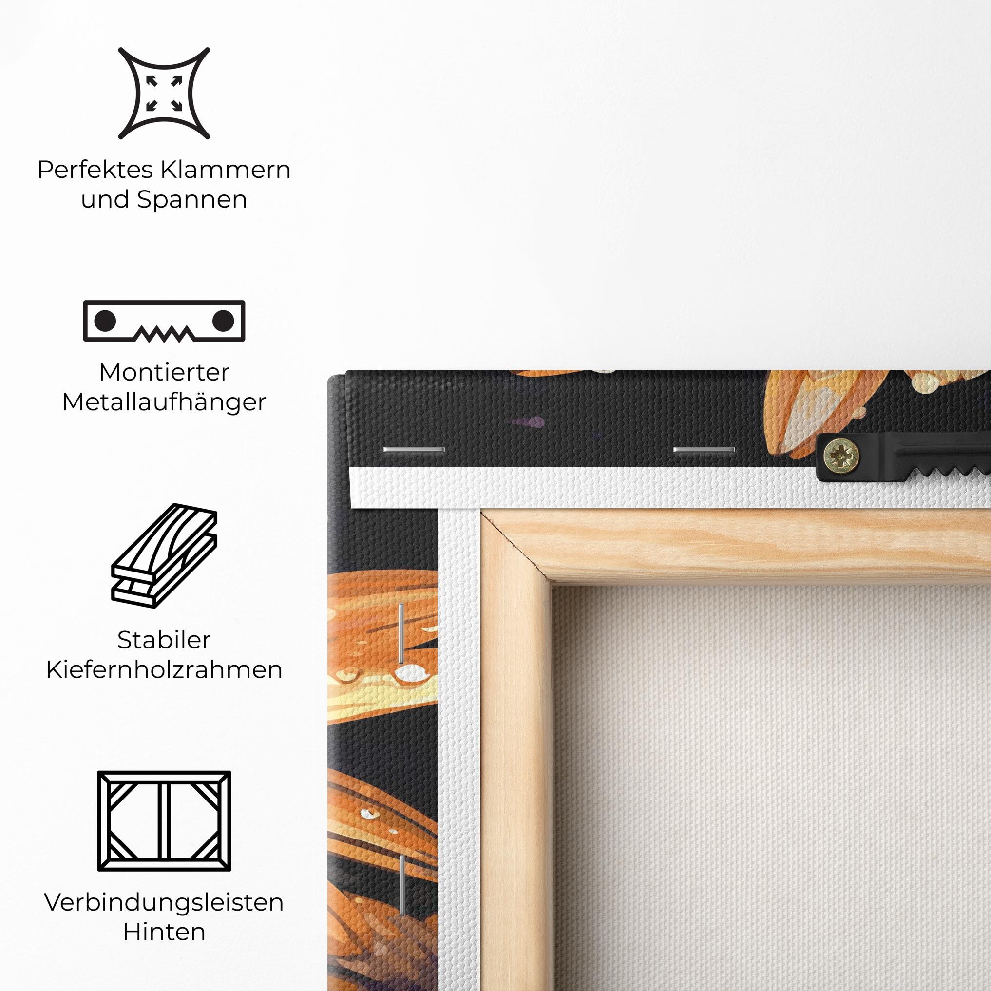 Leinwandbild Orange Pretty Daisy mockup 5