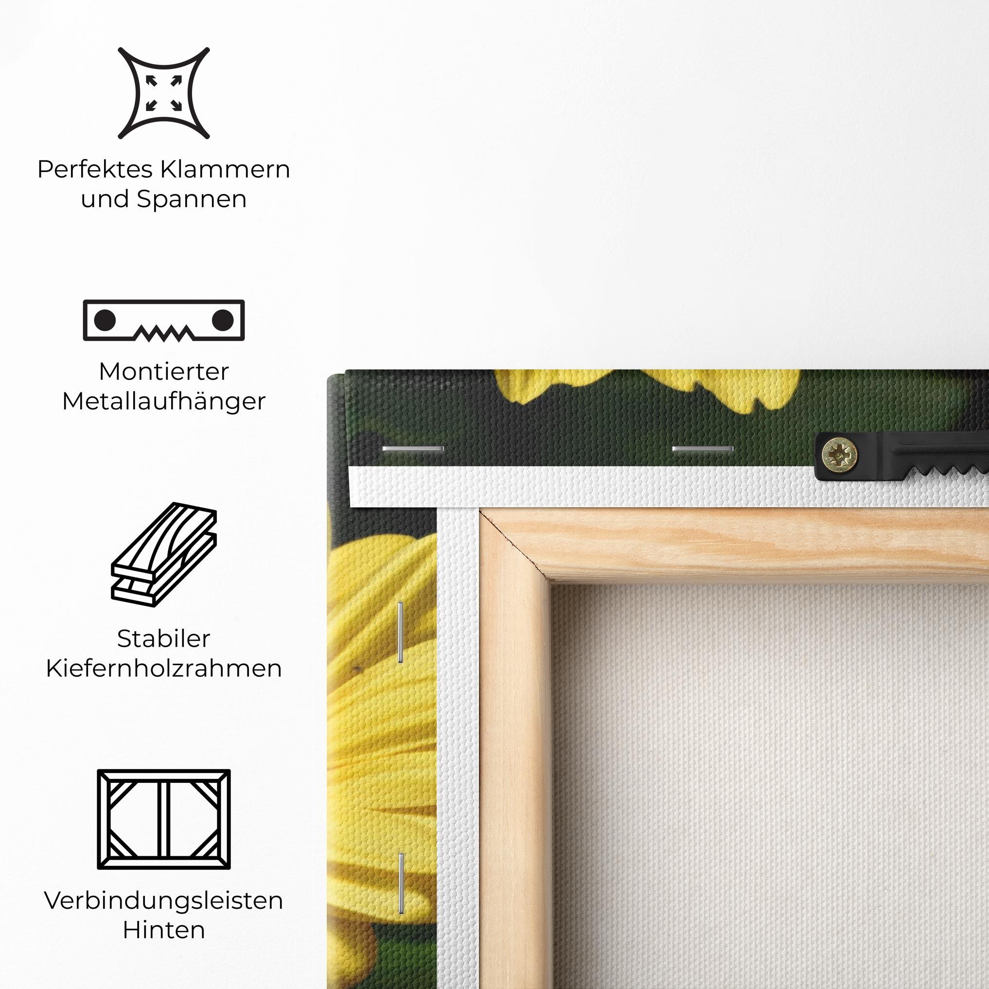 Leinwandbild Orange Yellow Daisy mockup 5