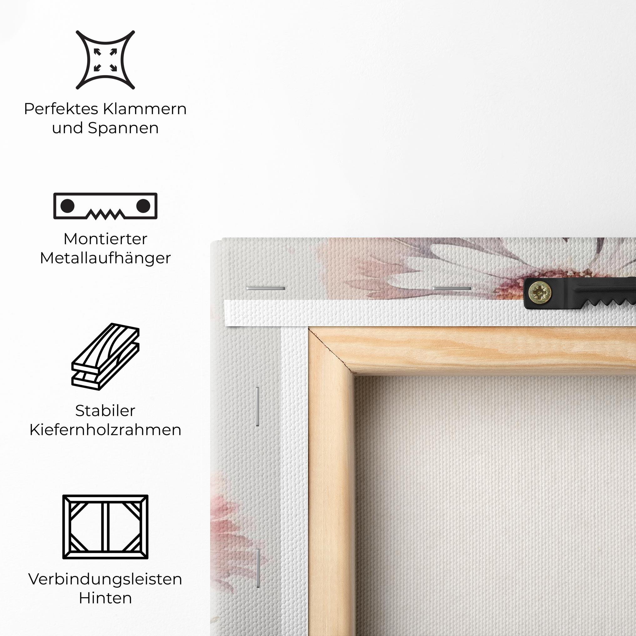 Leinwandbild White Painted Daisy mockup 5