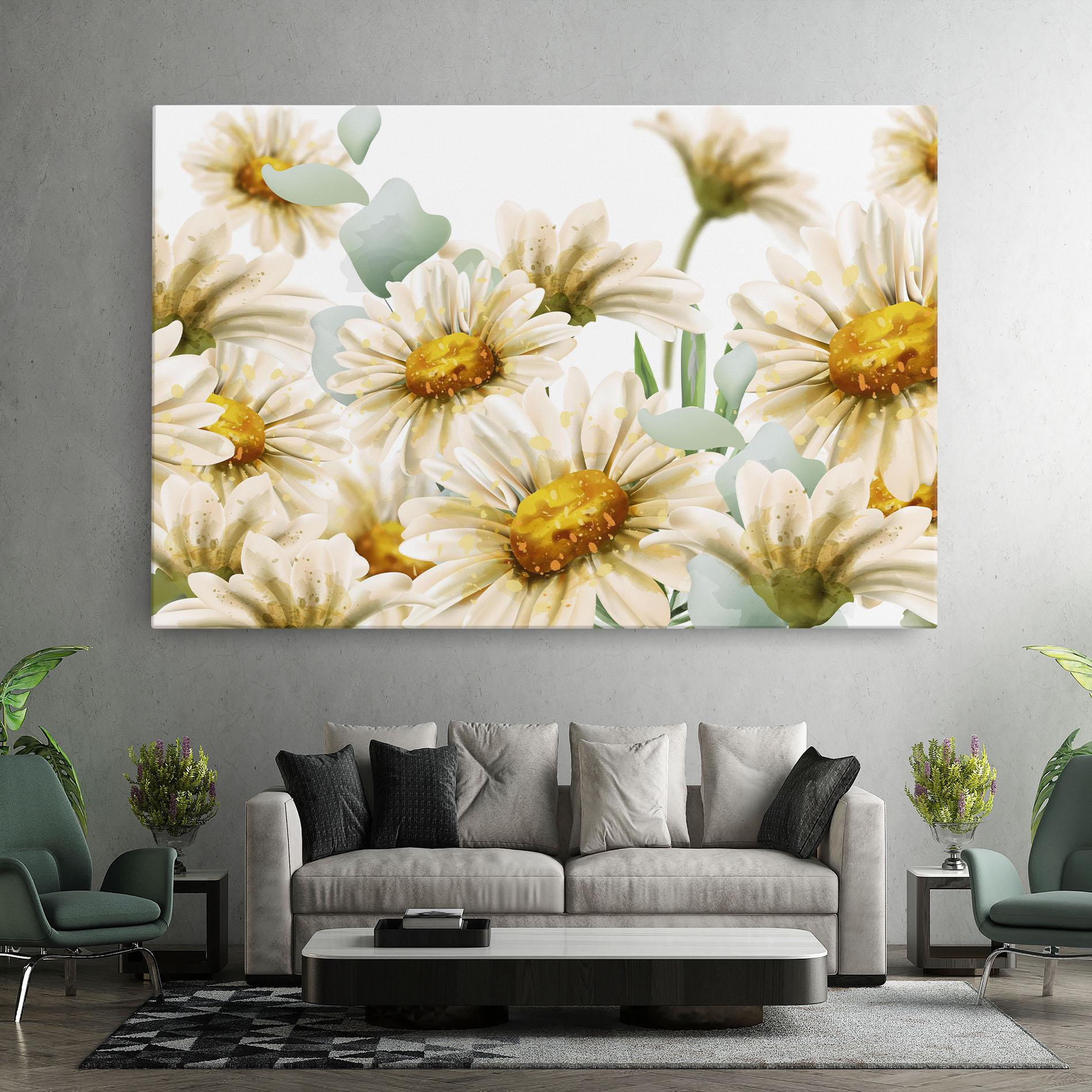 Leinwandbild Beautiful Daisy Art mockup 7