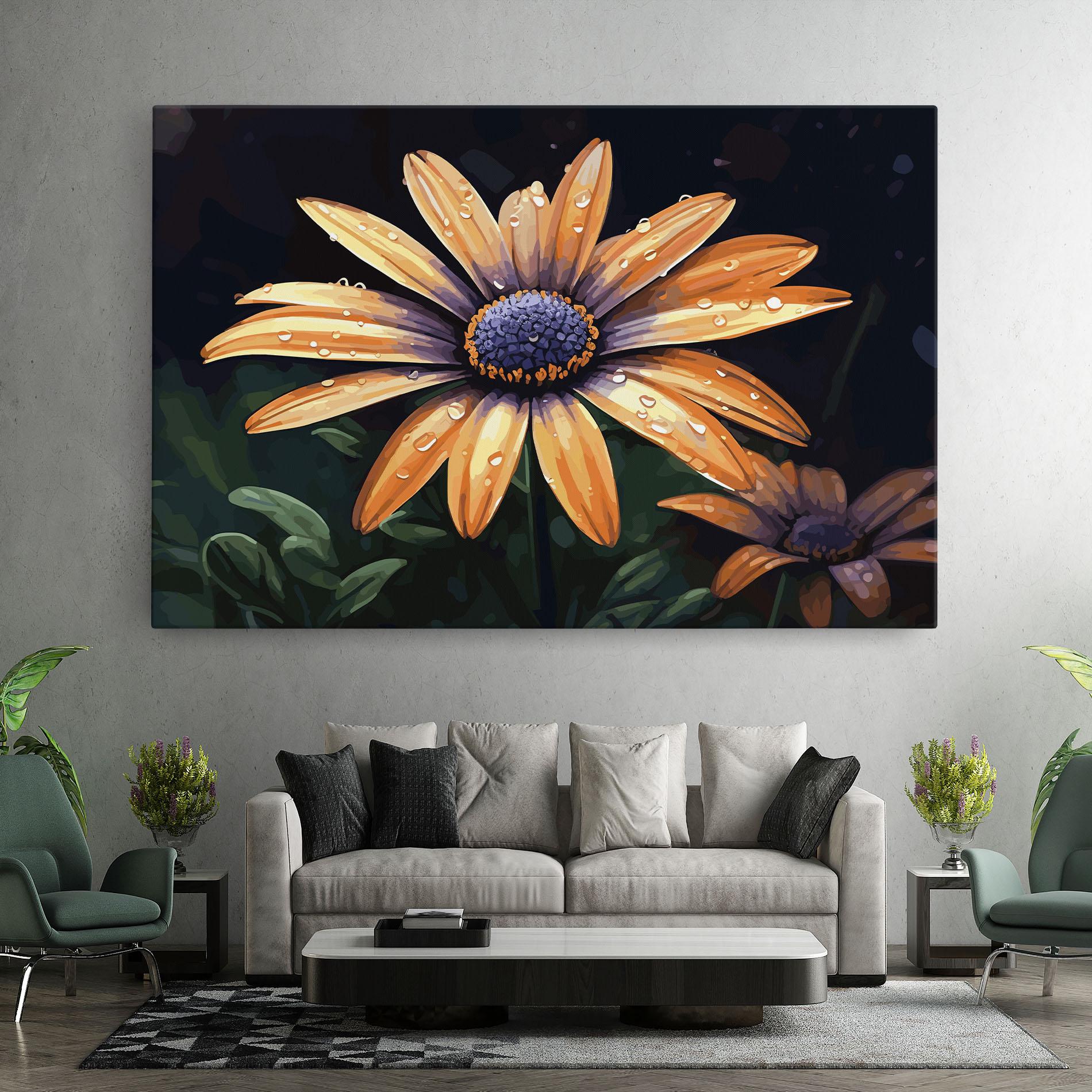 Leinwandbild Orange Pretty Daisy mockup 7