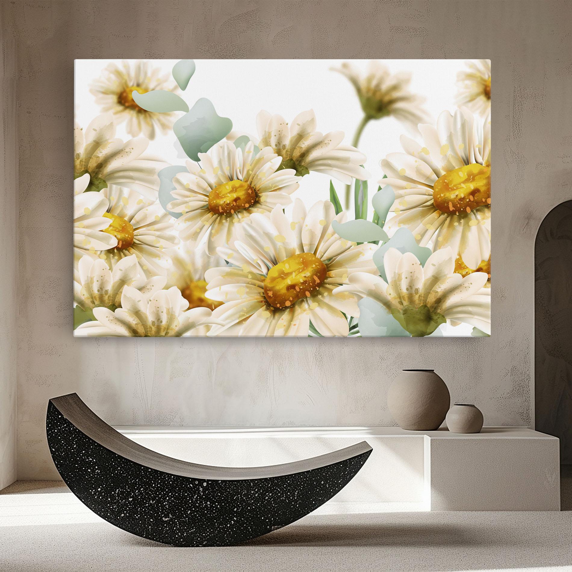 Leinwandbild Beautiful Daisy Art mockup 8
