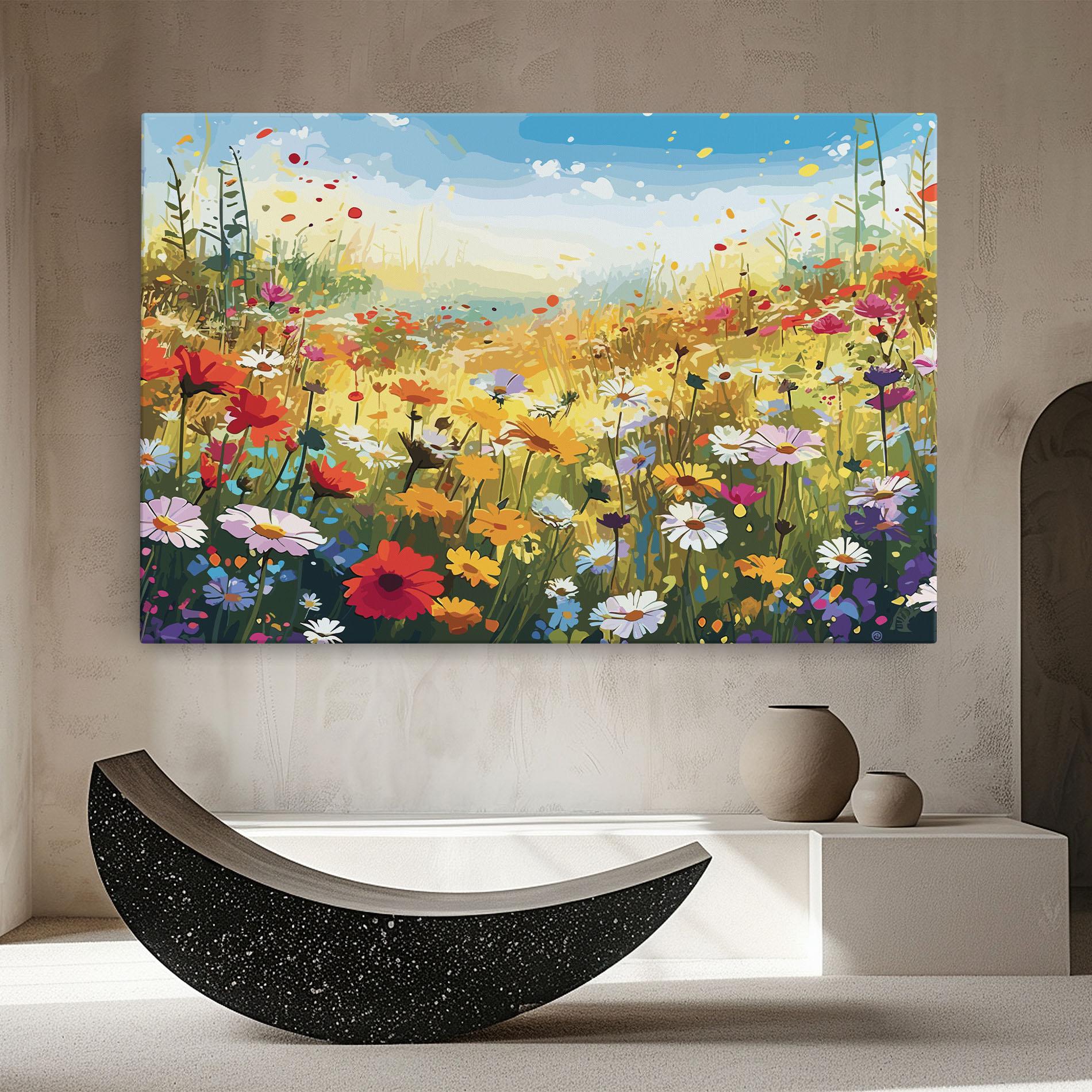 Leinwandbild Colorful Daisy Mix mockup 8