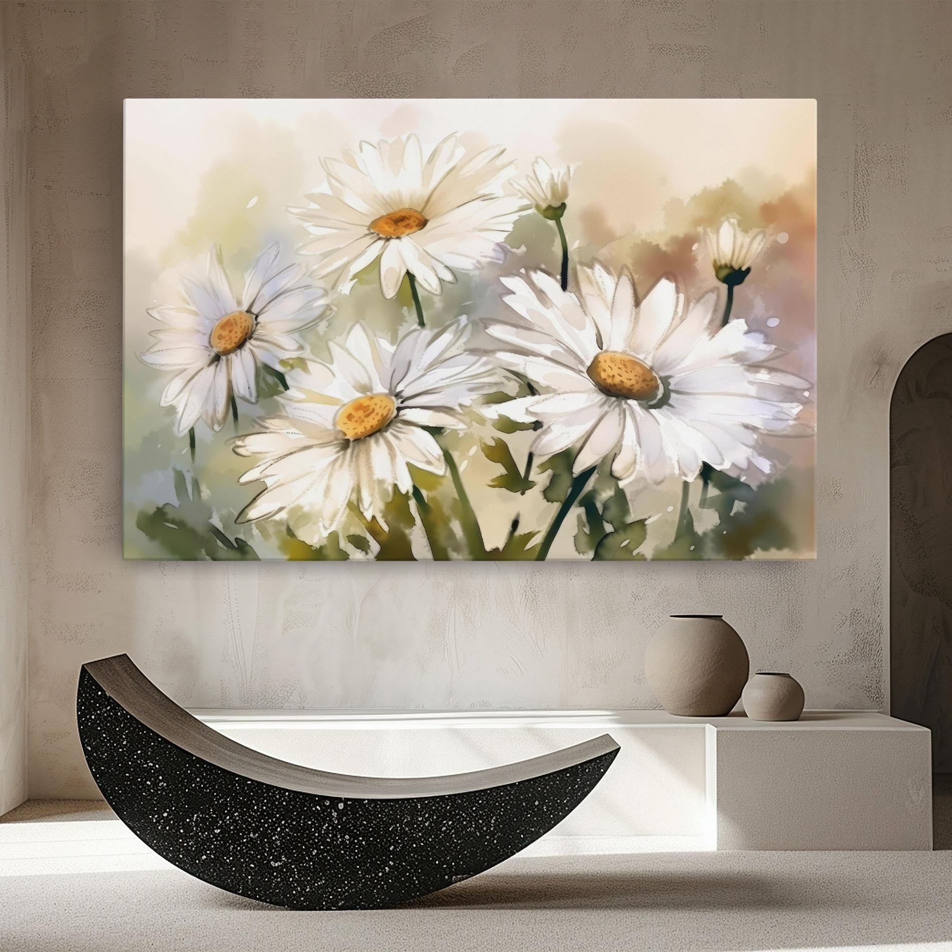 Leinwandbild Daisy Painting mockup 8