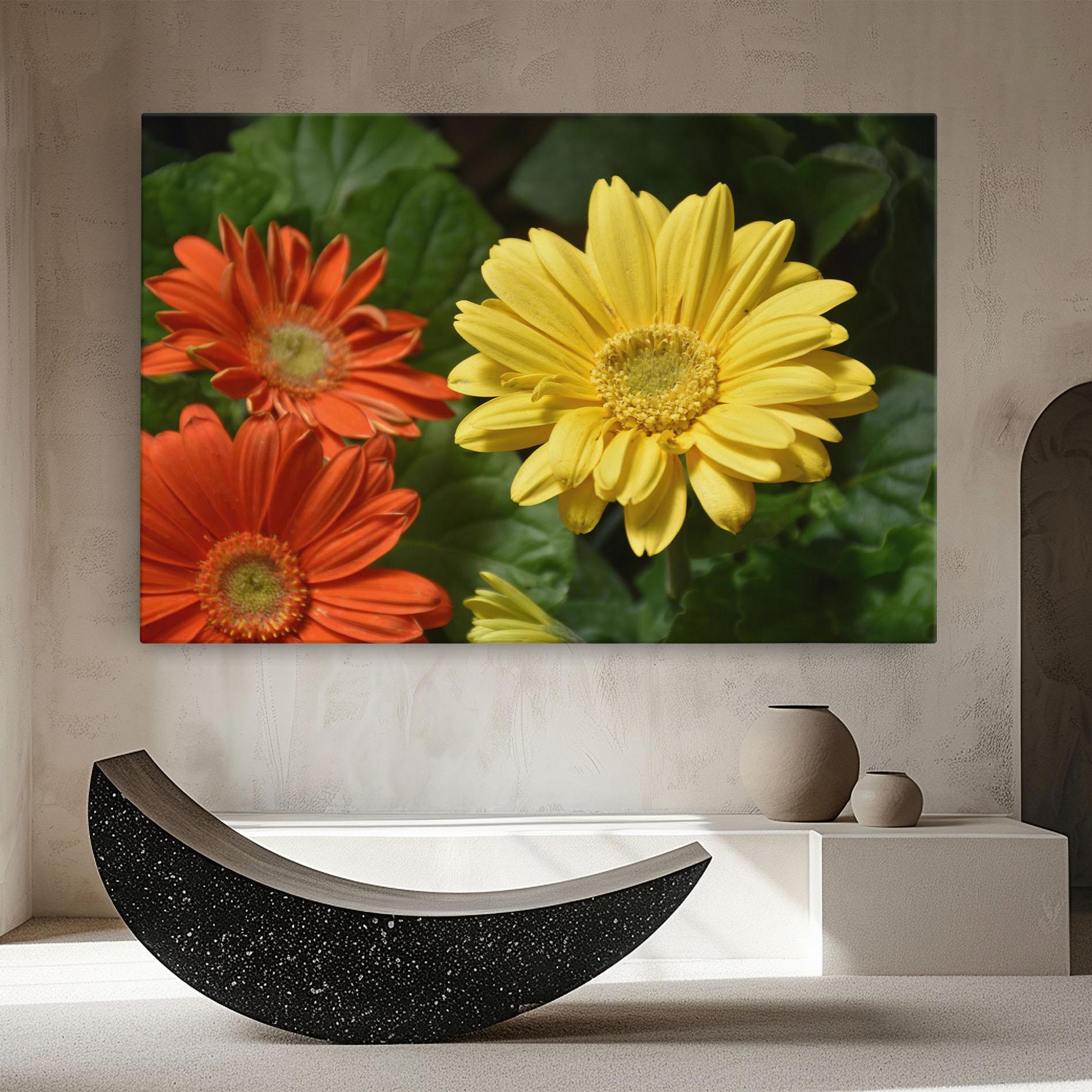 Leinwandbild Orange Yellow Daisy mockup 8