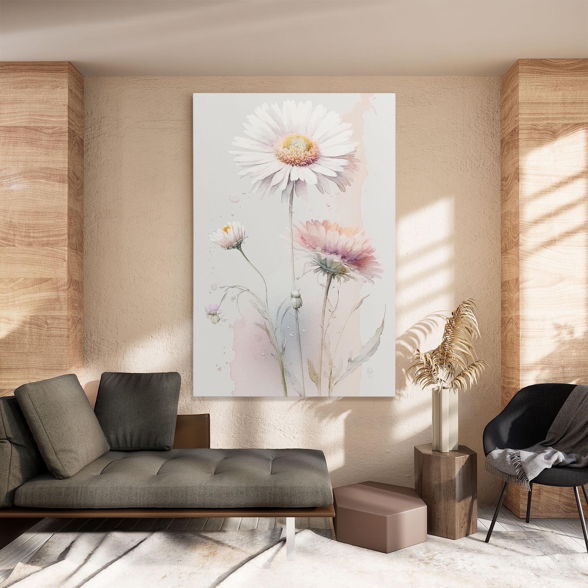 Leinwandbild White Painted Daisy mockup 8