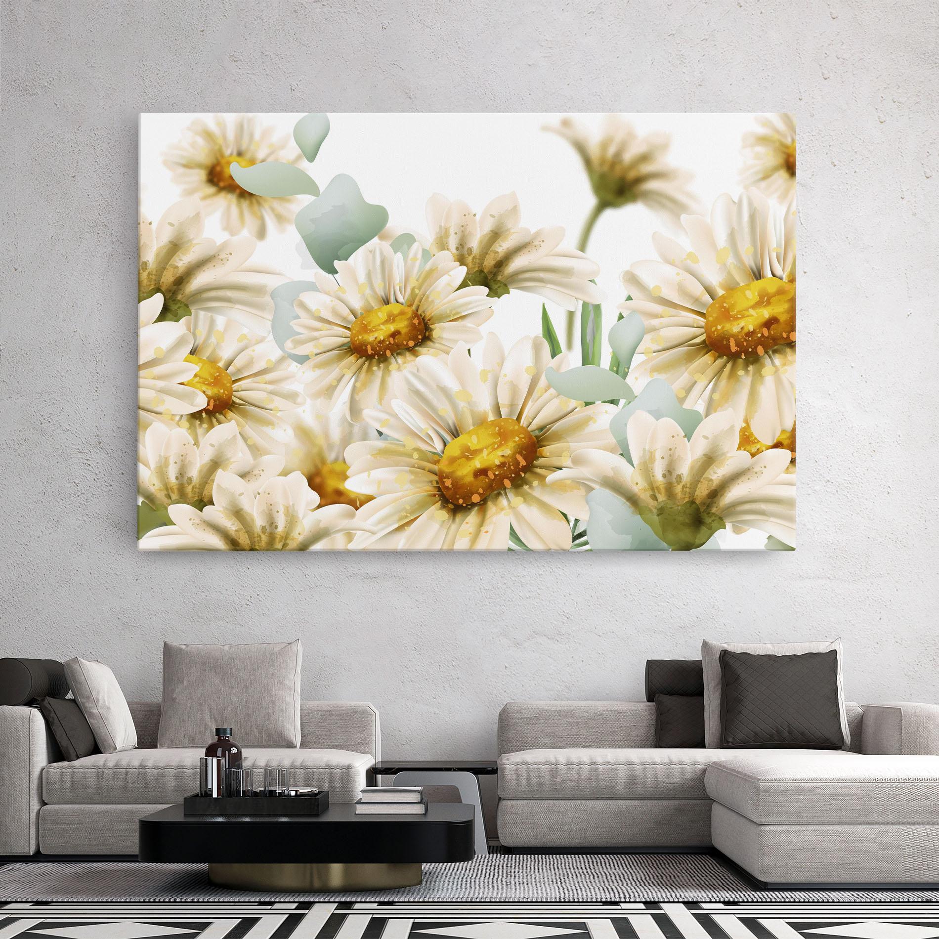Leinwandbild Beautiful Daisy Art mockup 2