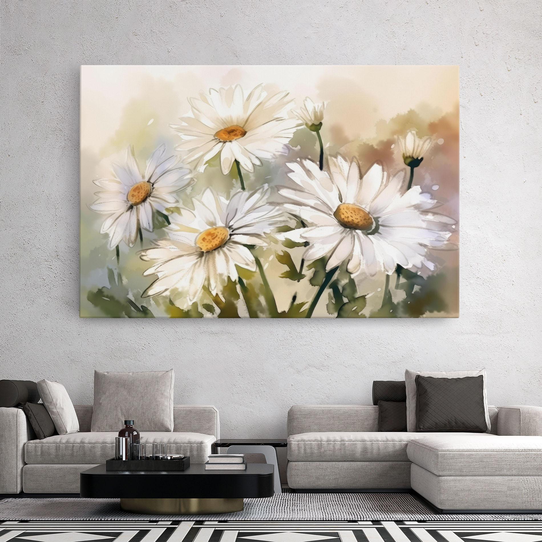Leinwandbild Daisy Painting mockup 2