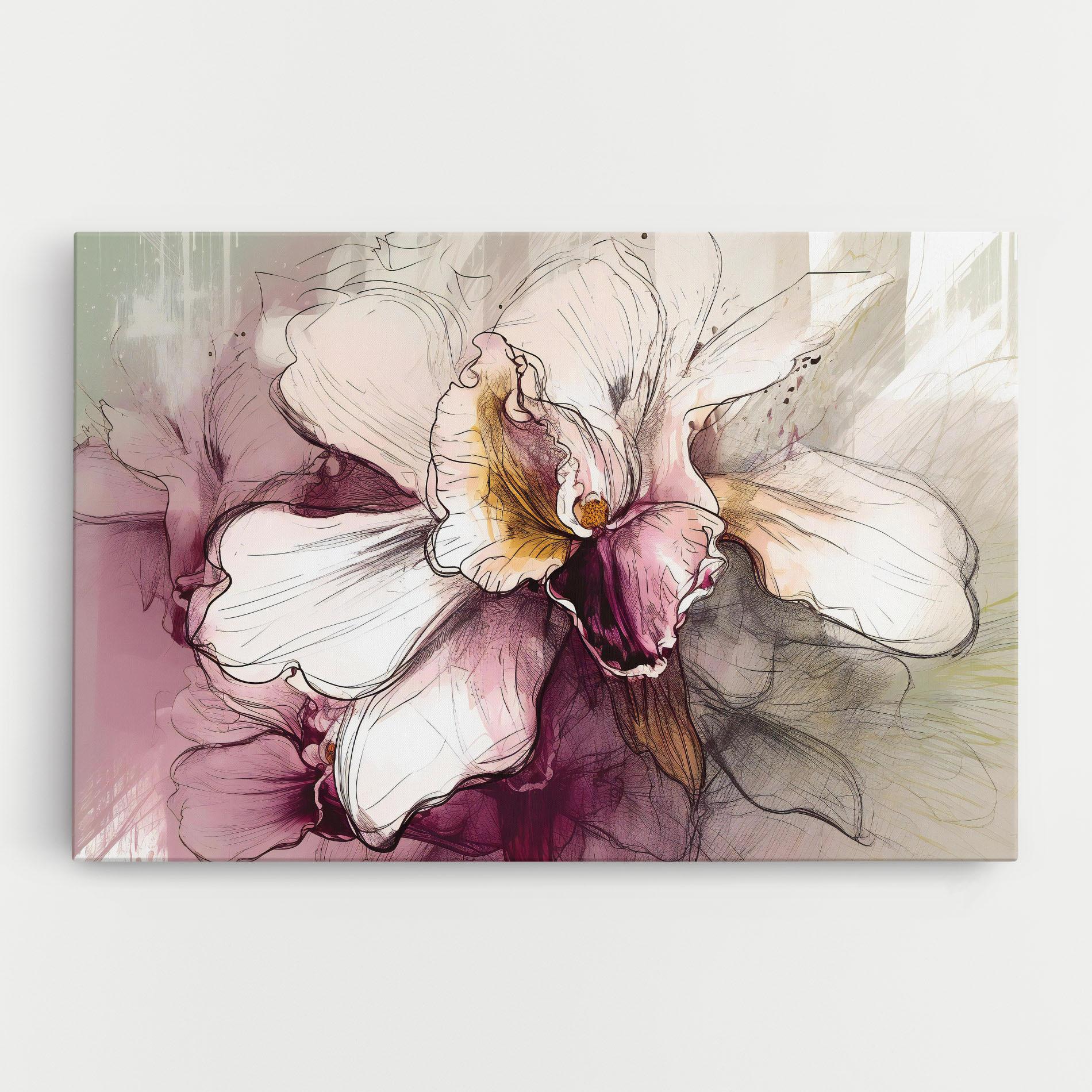 Leinwandbild Painted Purple Orchid mockup 0