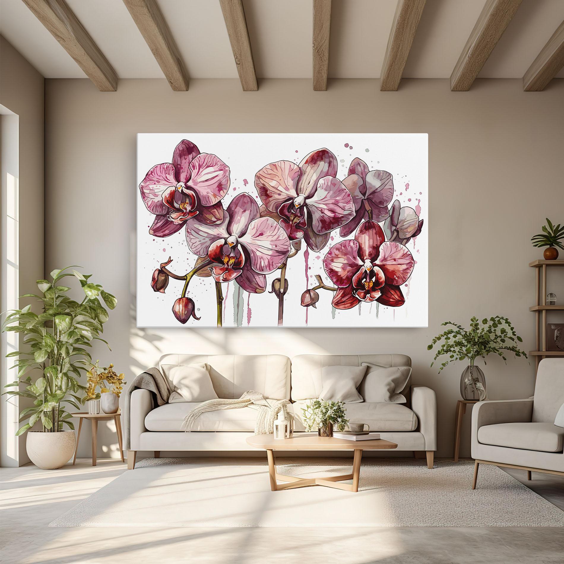Leinwandbild Orchid Art mockup 6