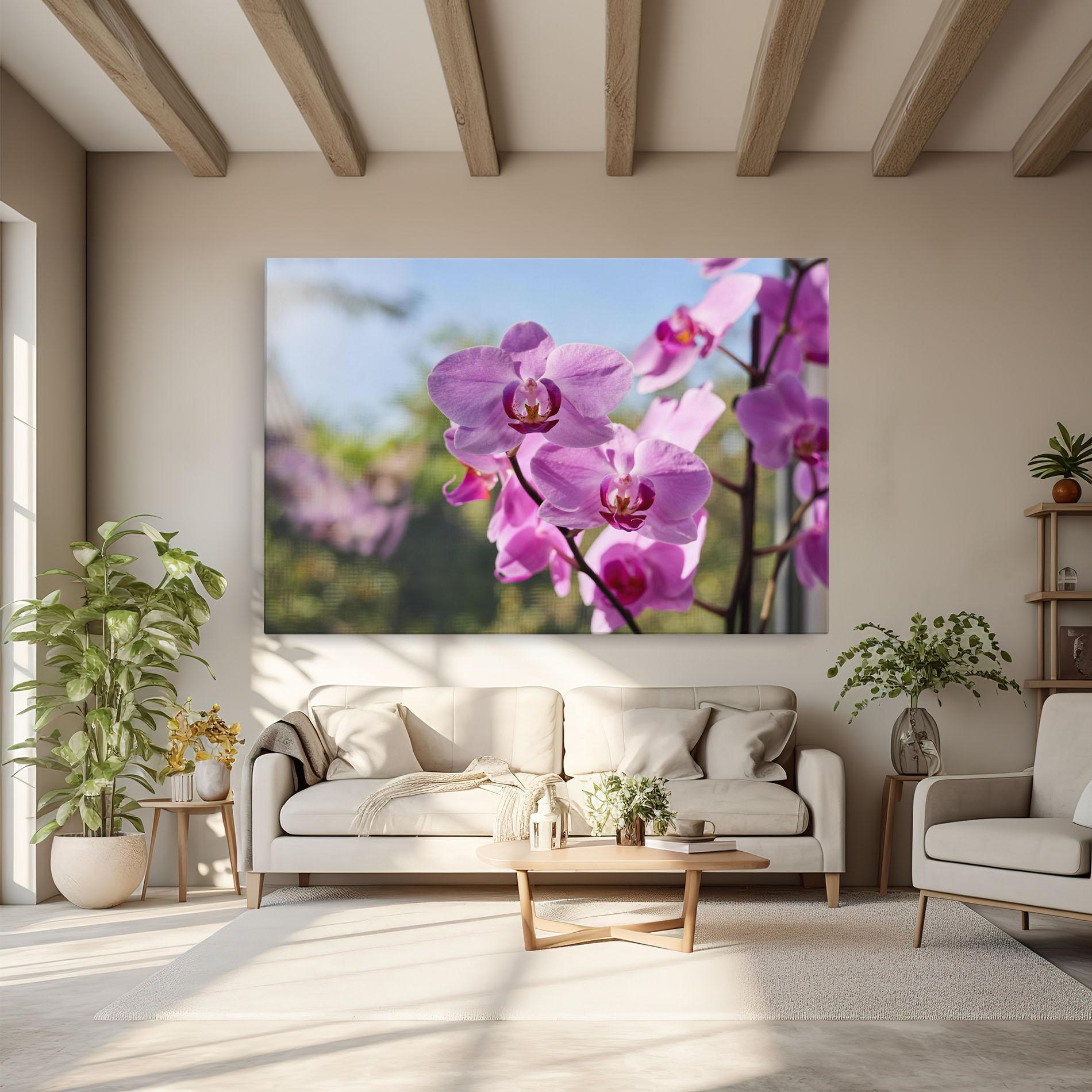 Leinwandbild Orchids In The Garden mockup 6