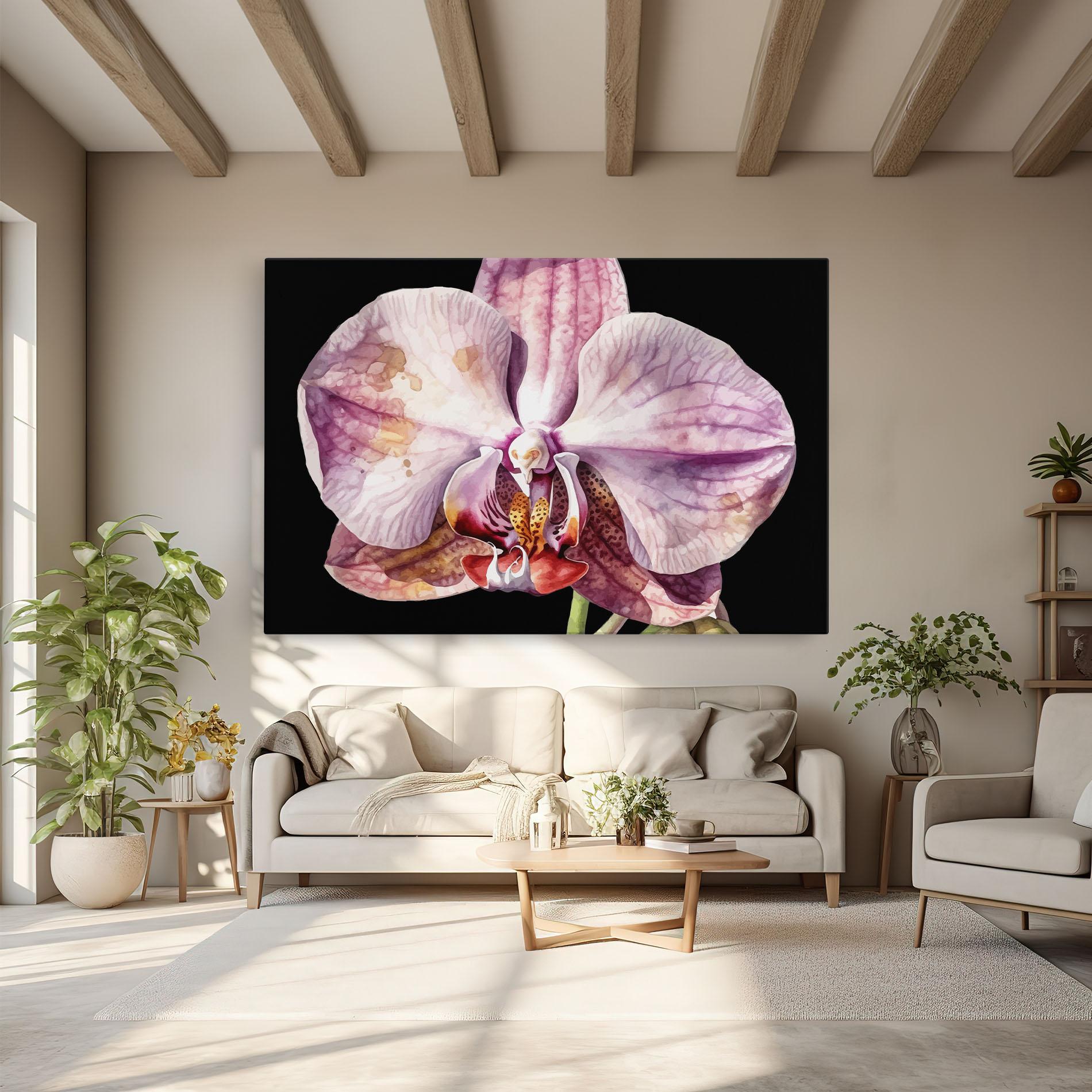 Leinwandbild Painted Orchid mockup 6
