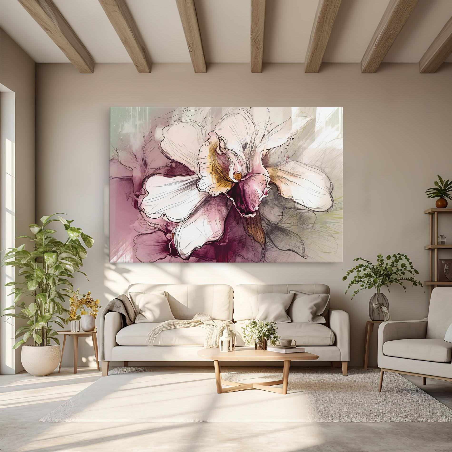 Leinwandbild Painted Purple Orchid mockup 6