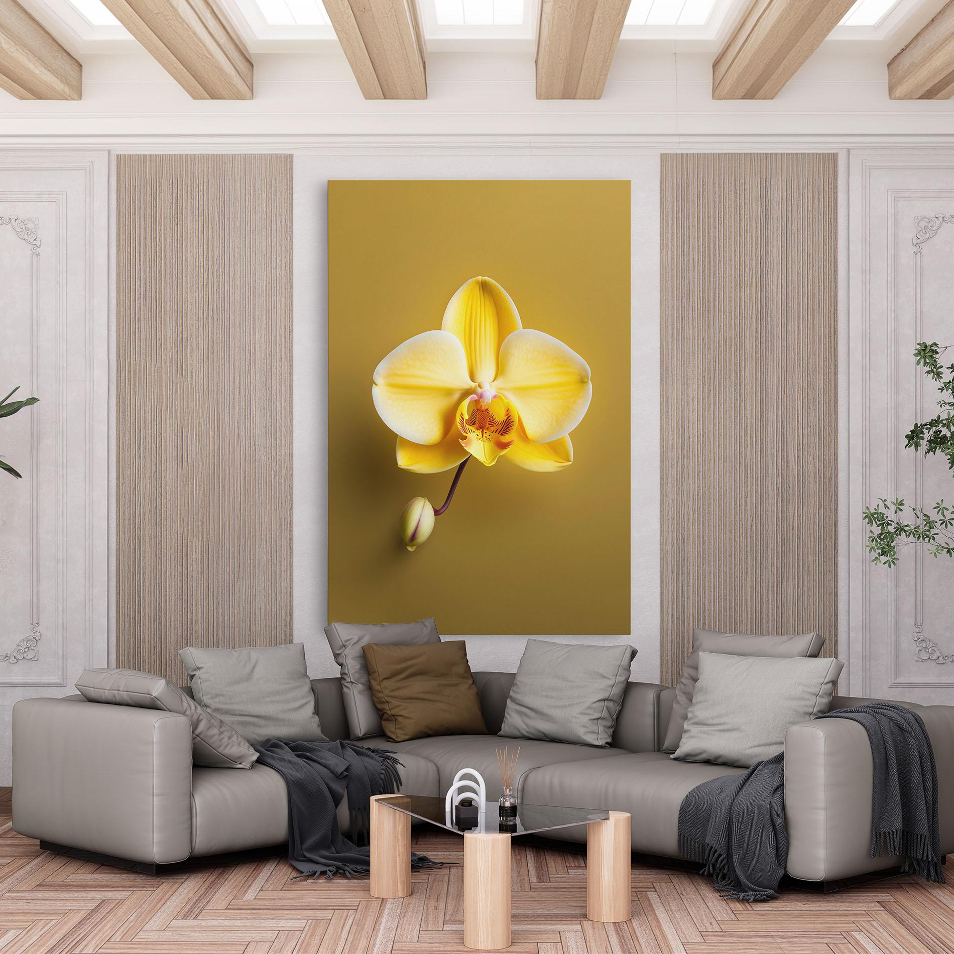 Leinwandbild Pastel Yellow Orchid mockup 6