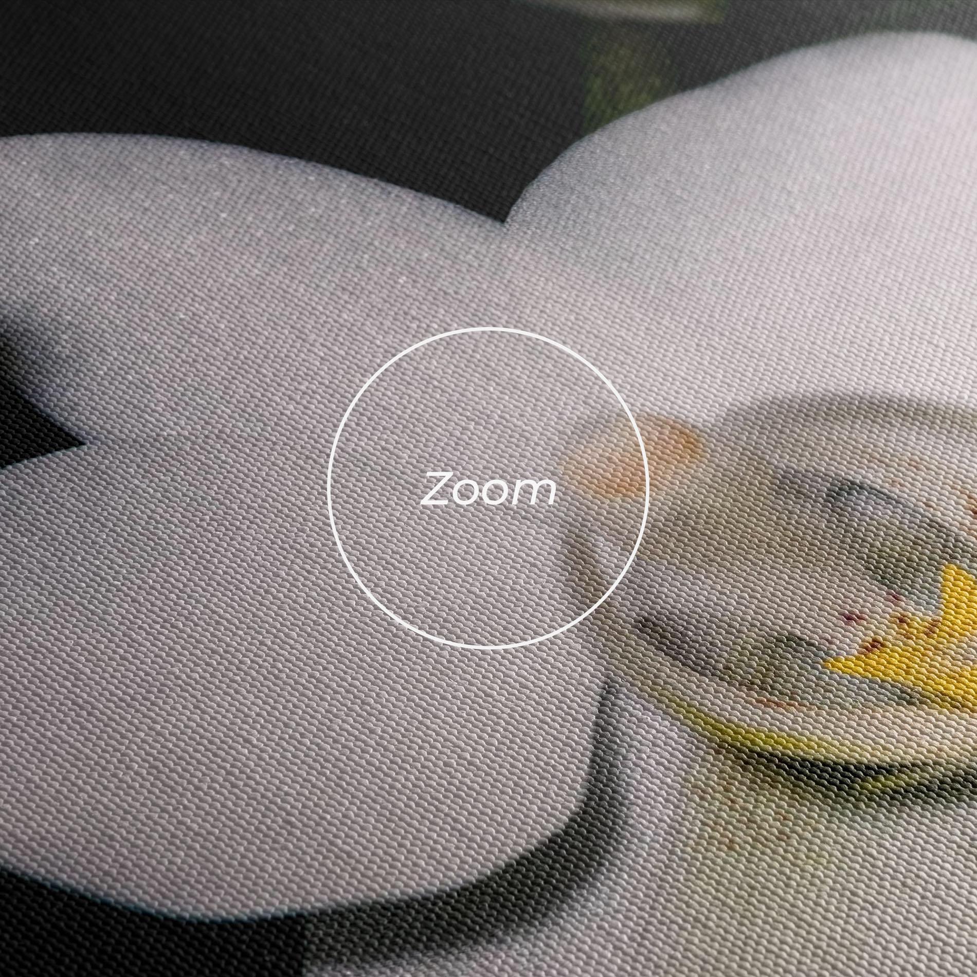 Leinwandbild Orchids On Black mockup 3