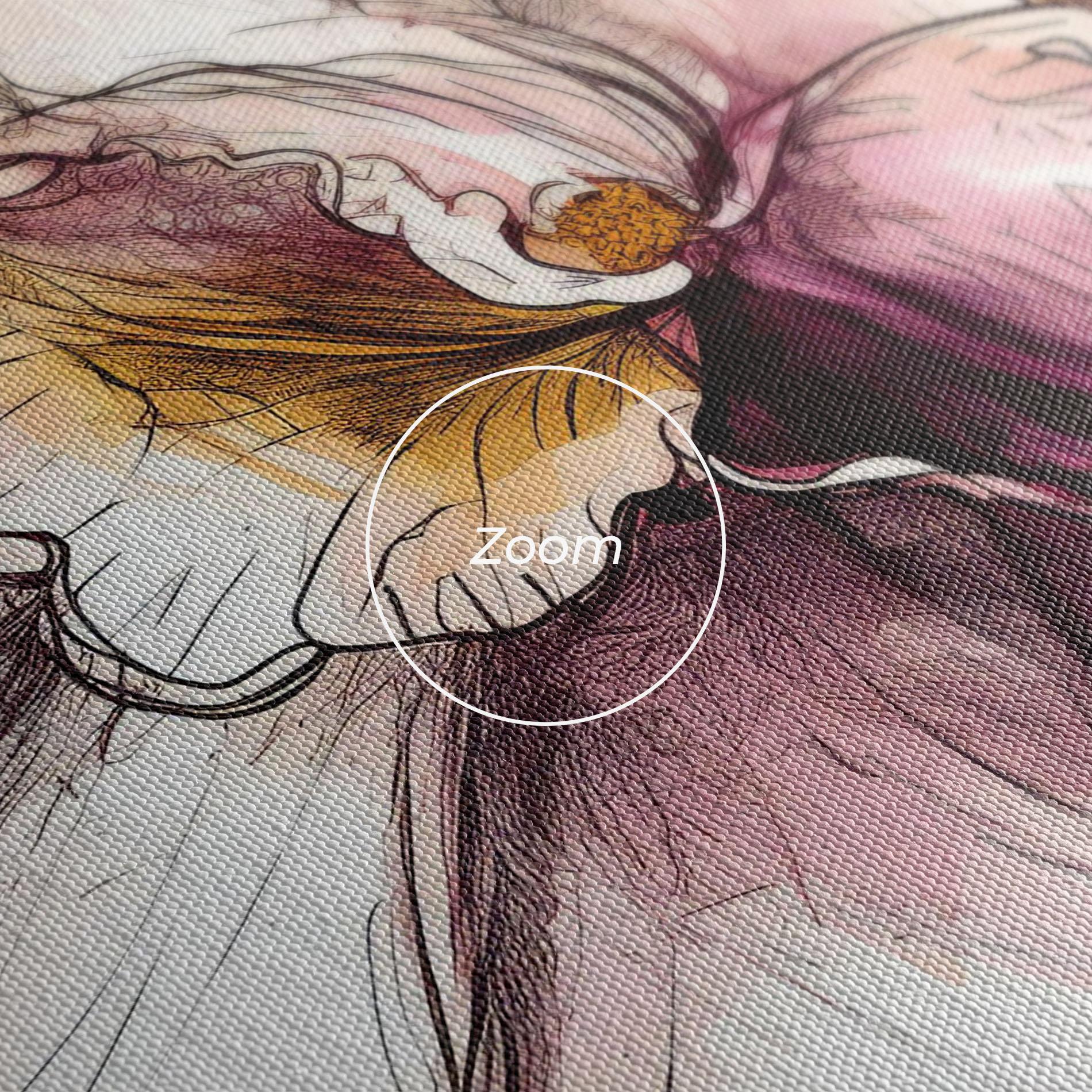 Leinwandbild Painted Purple Orchid mockup 3