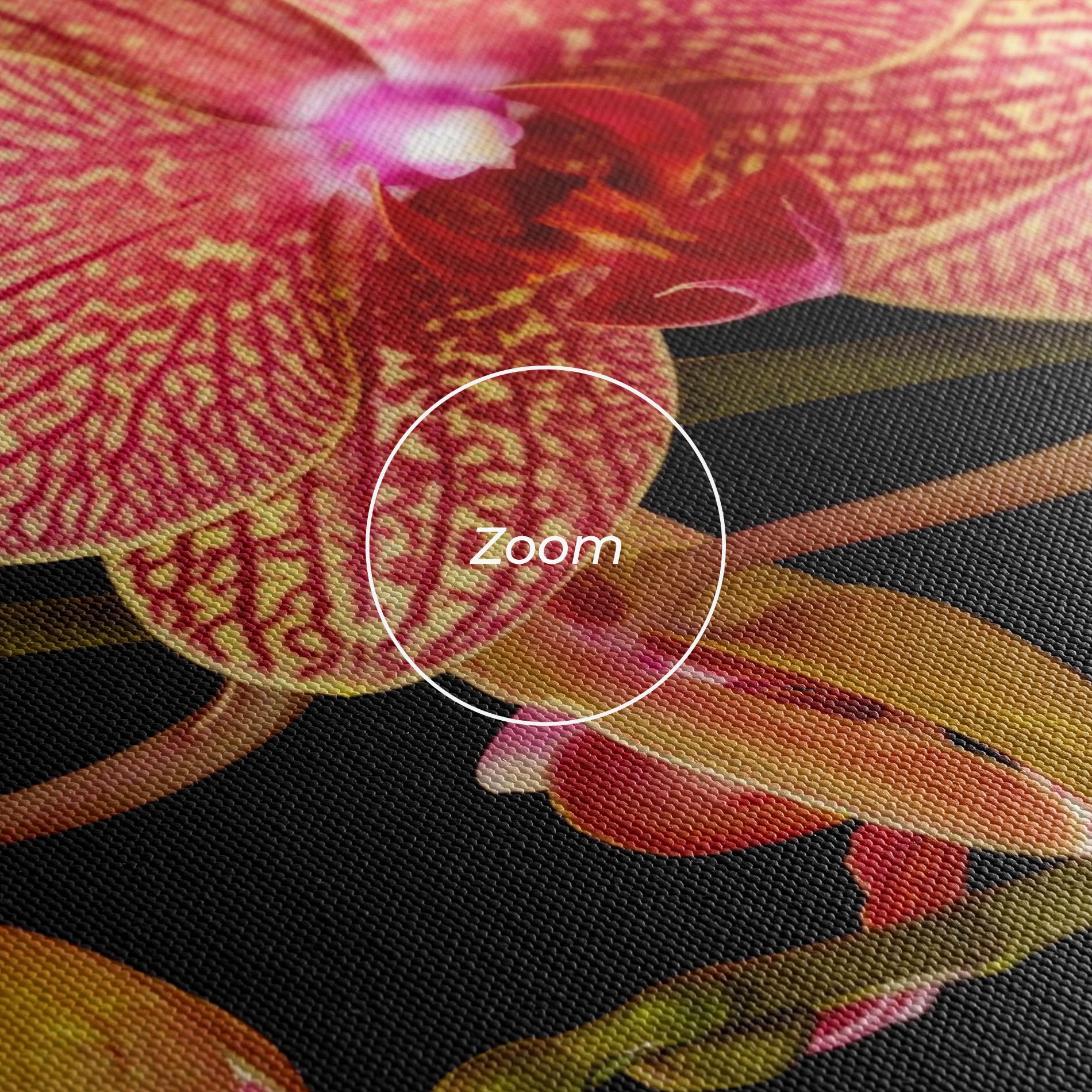 Pink Orchids On Black mockup 3