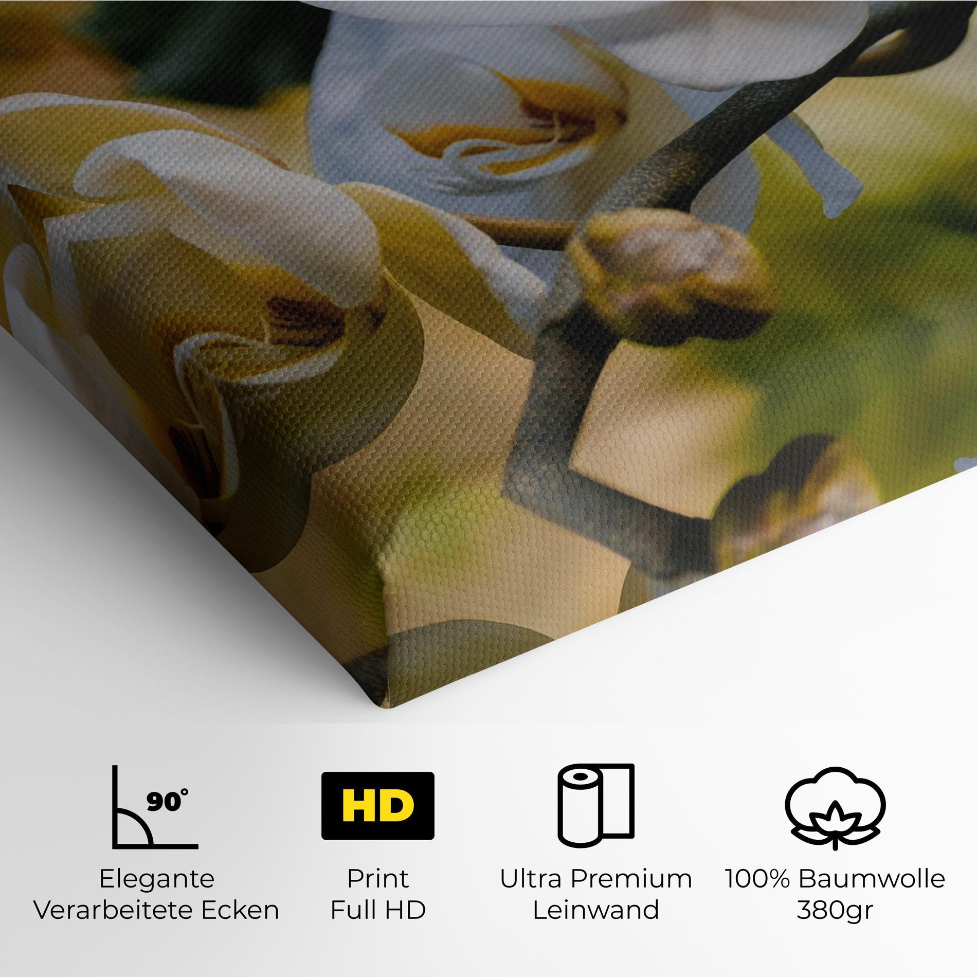 Leinwandbild Cream Orchid In Nature mockup 4