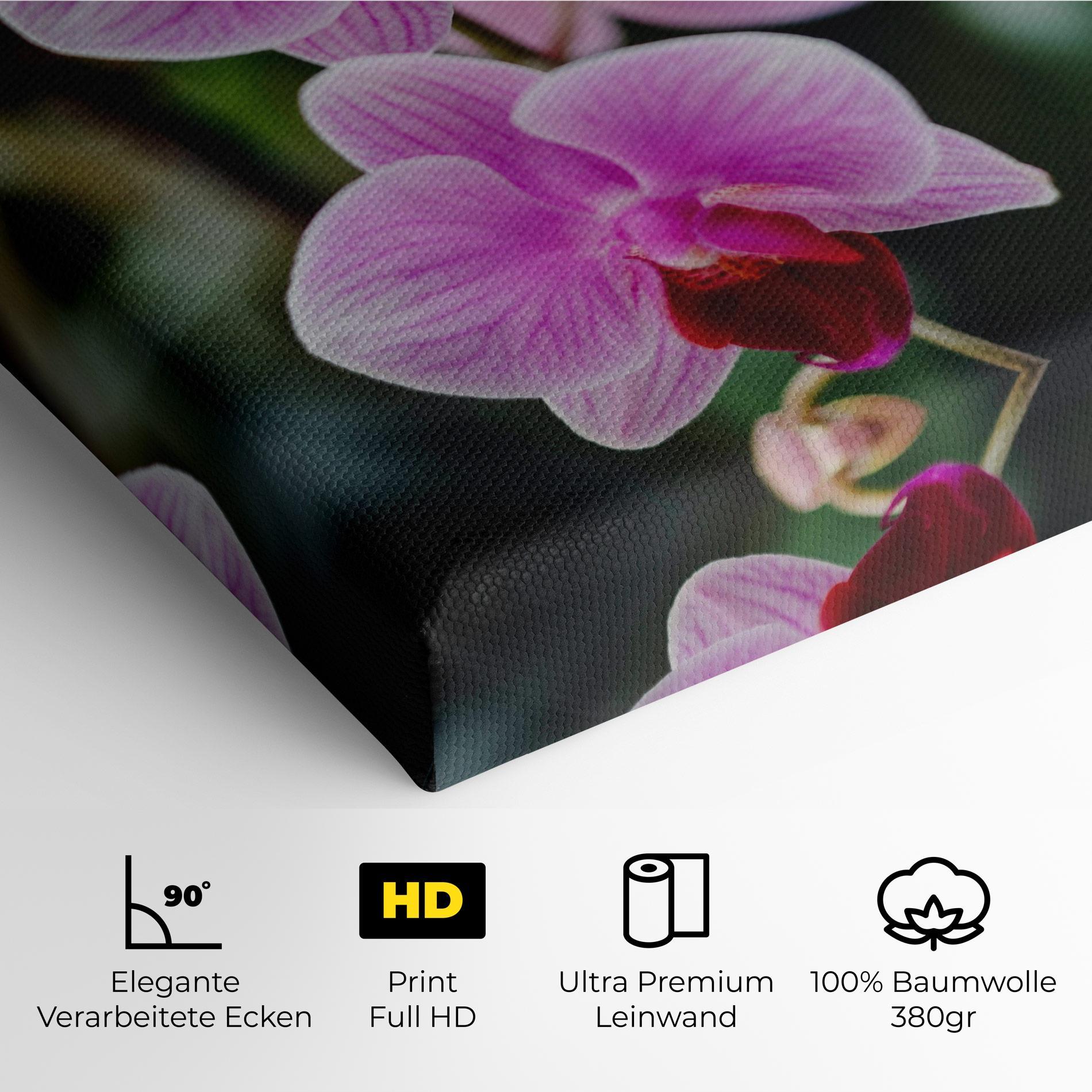 Leinwandbild Garden Purple Orchids mockup 4