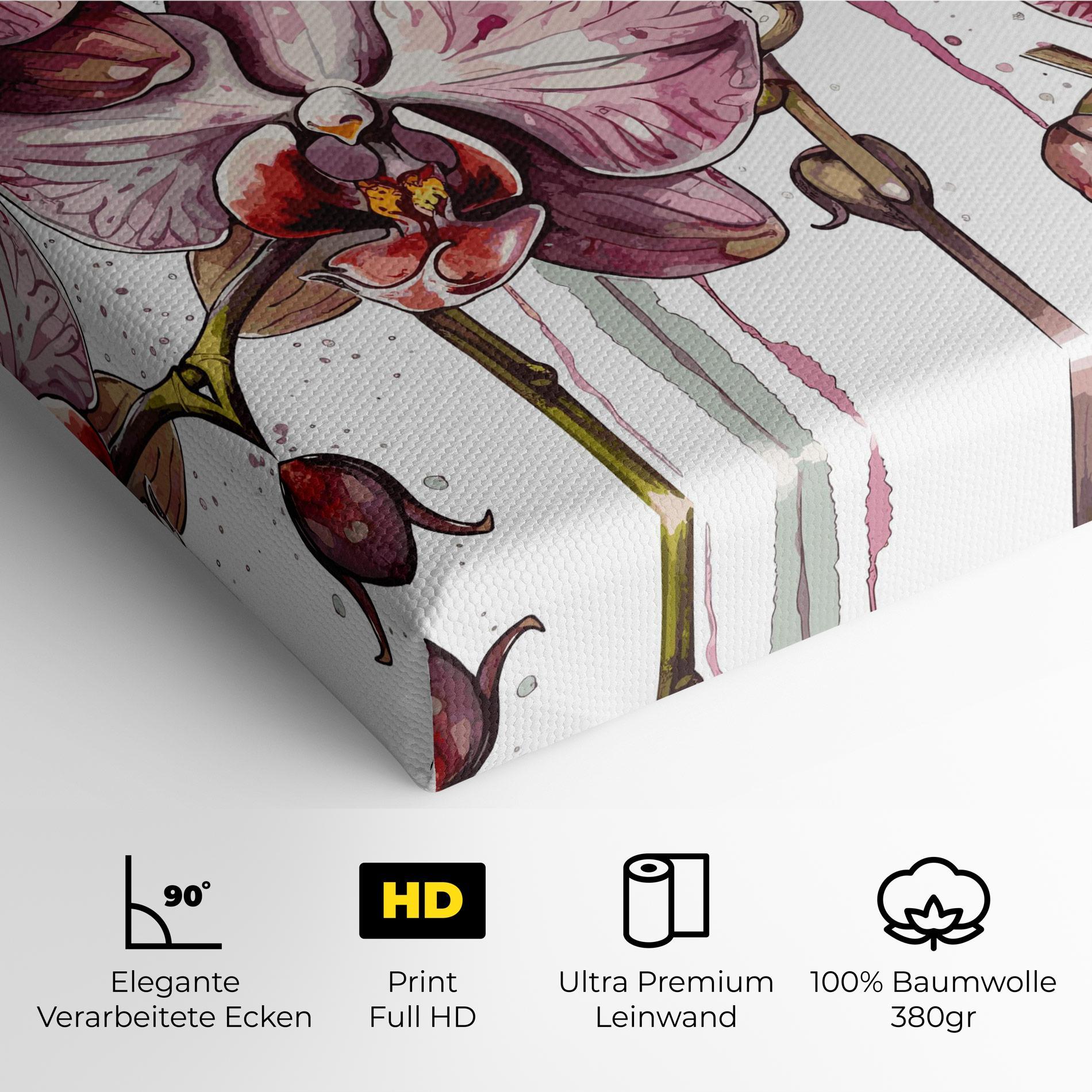Leinwandbild Orchid Art mockup 4
