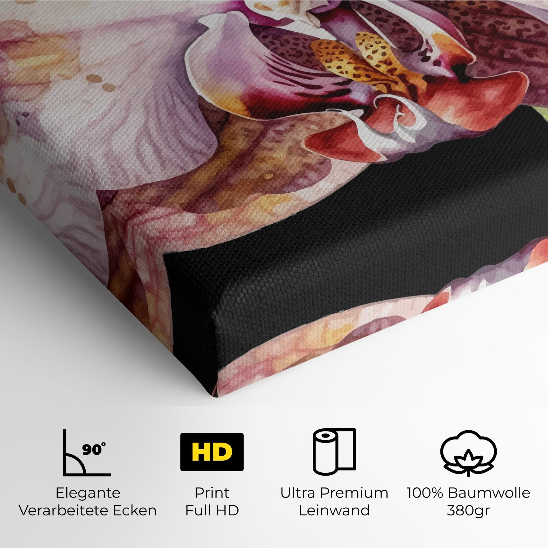 Leinwandbild Painted Orchid mockup 4