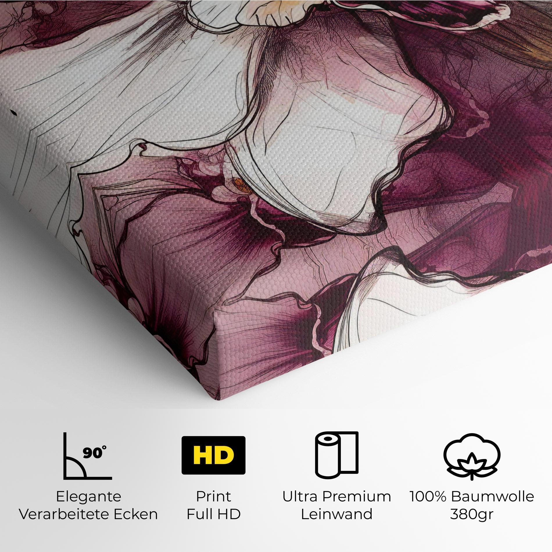 Leinwandbild Painted Purple Orchid mockup 4