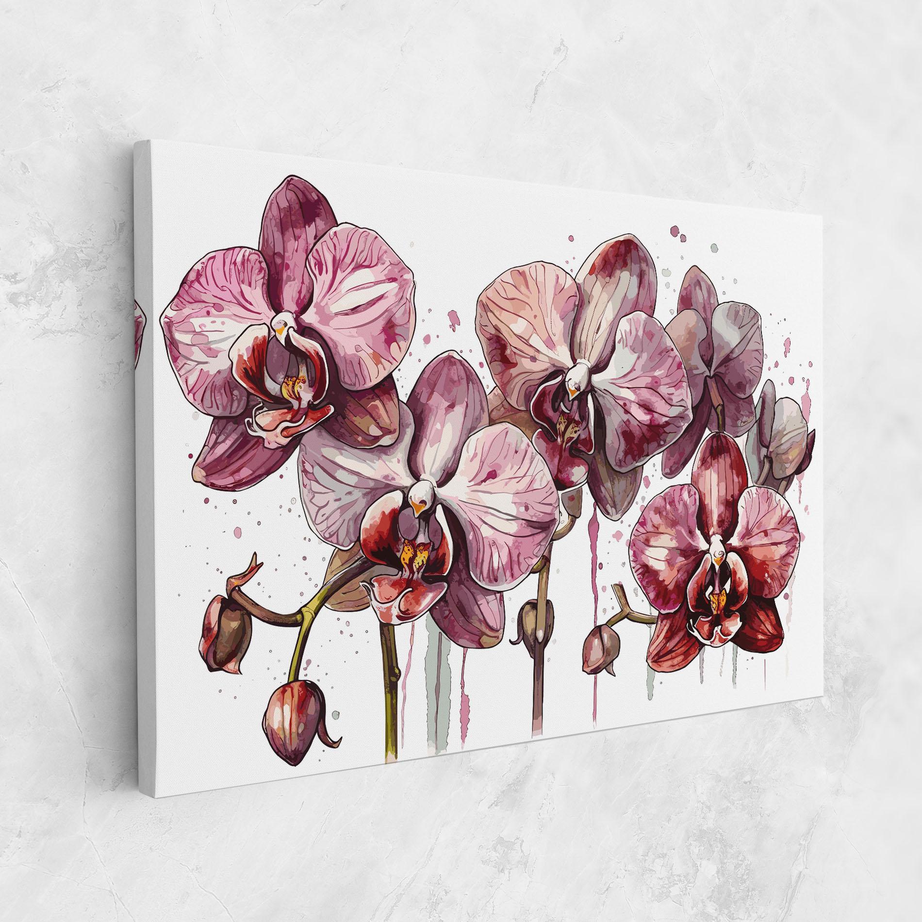 Leinwandbild Orchid Art mockup 1