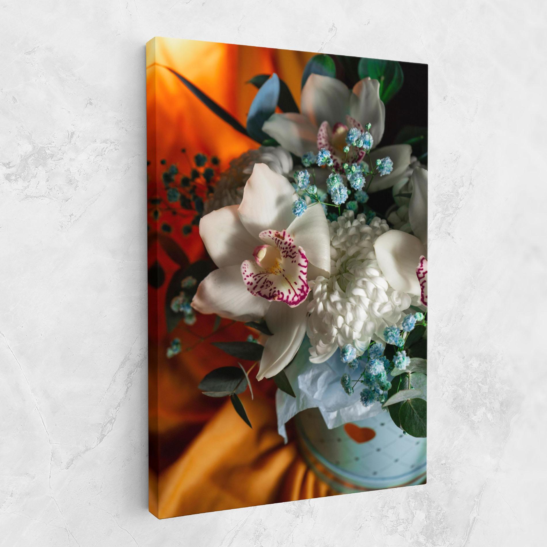 Leinwandbild Orchid In Vase mockup 1