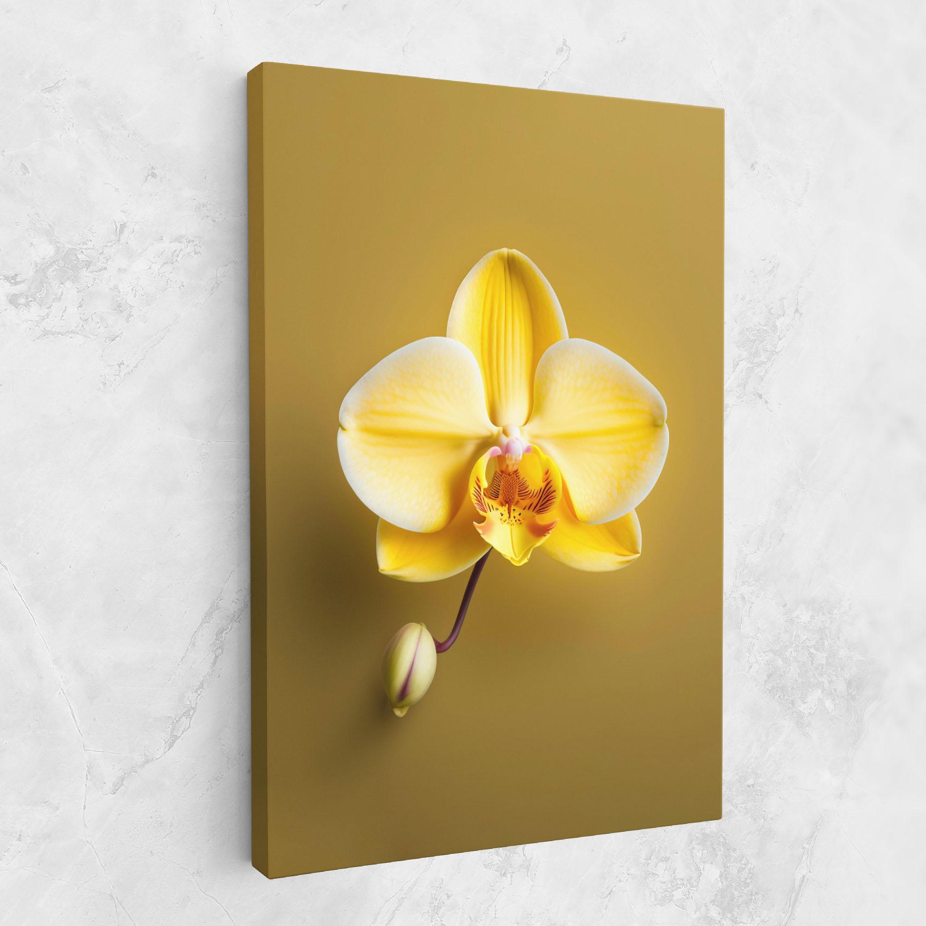 Leinwandbild Pastel Yellow Orchid mockup 1