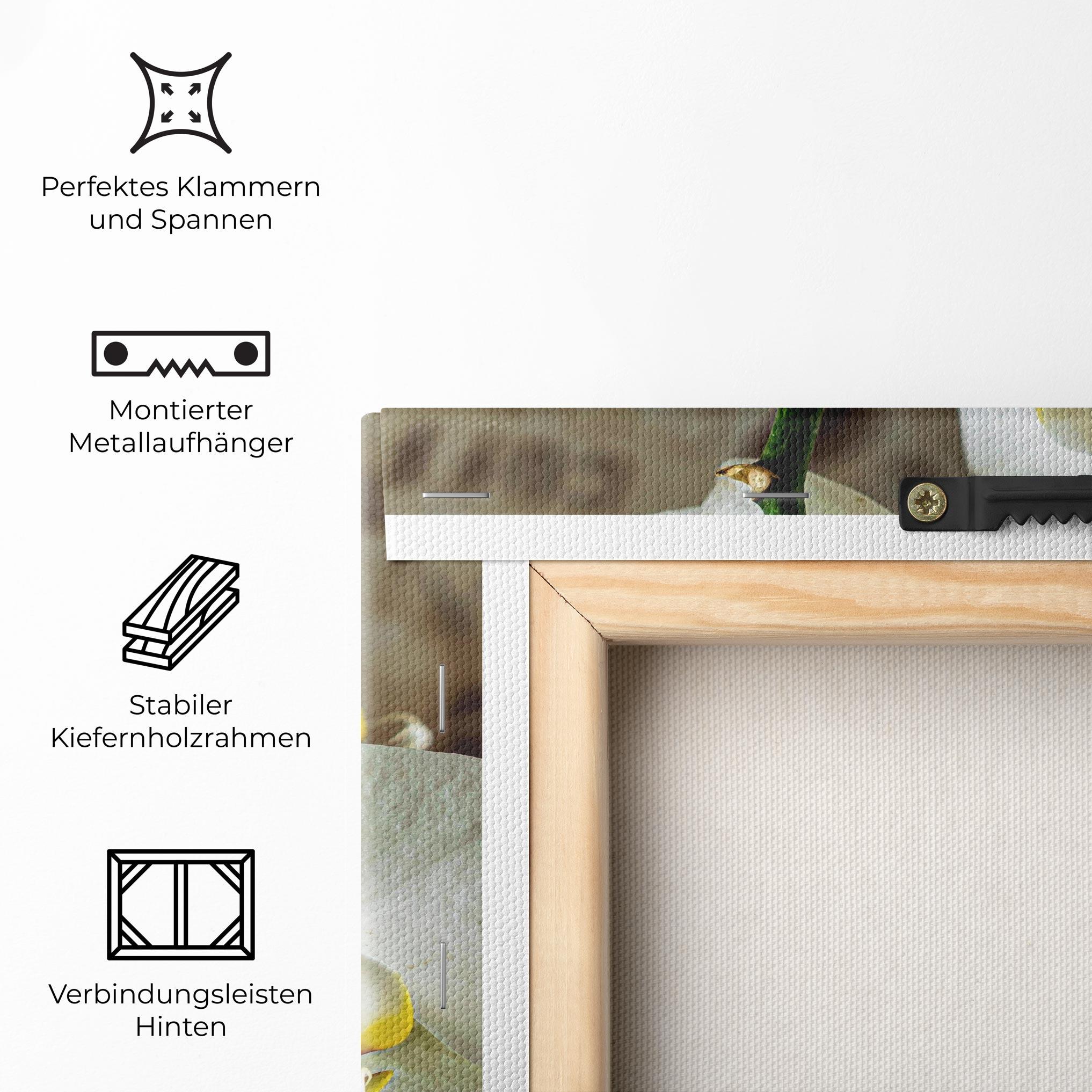 Leinwandbild Beautiful White Orchids mockup 5