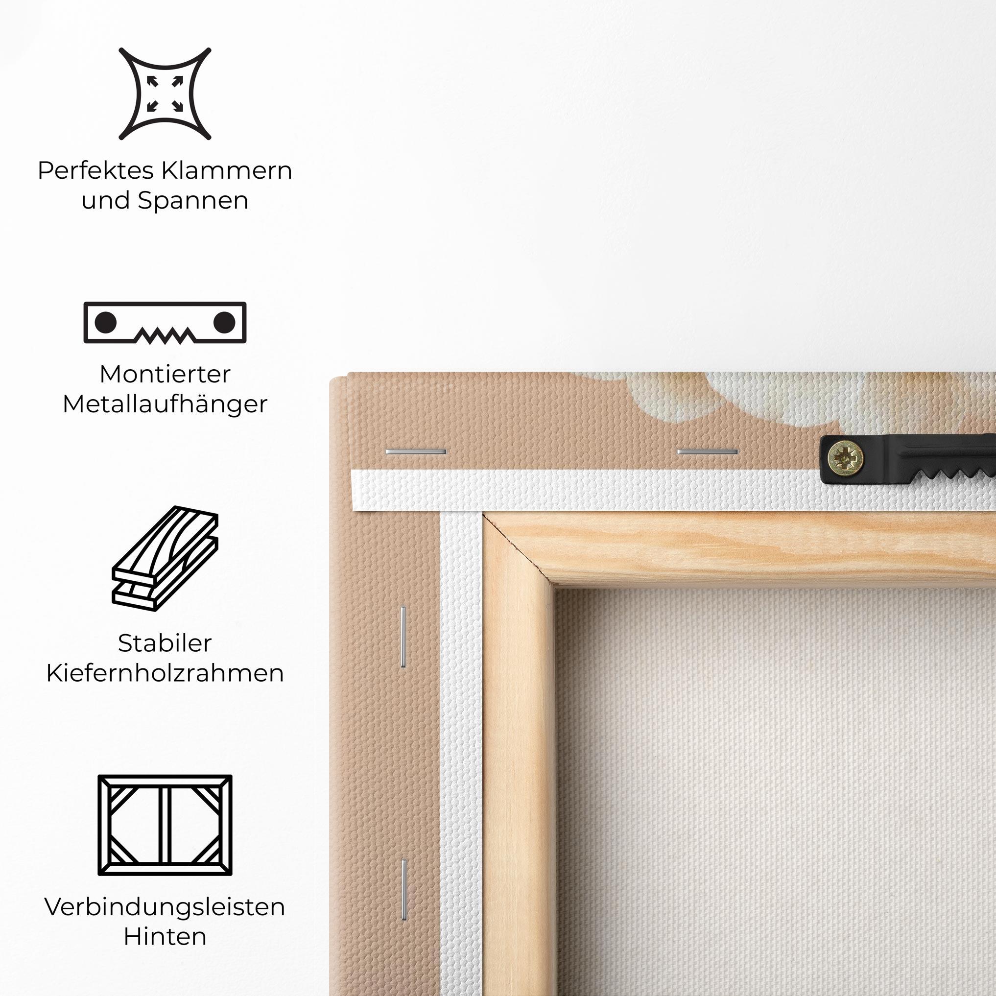 Leinwandbild Cream Orchid On Pink mockup 5