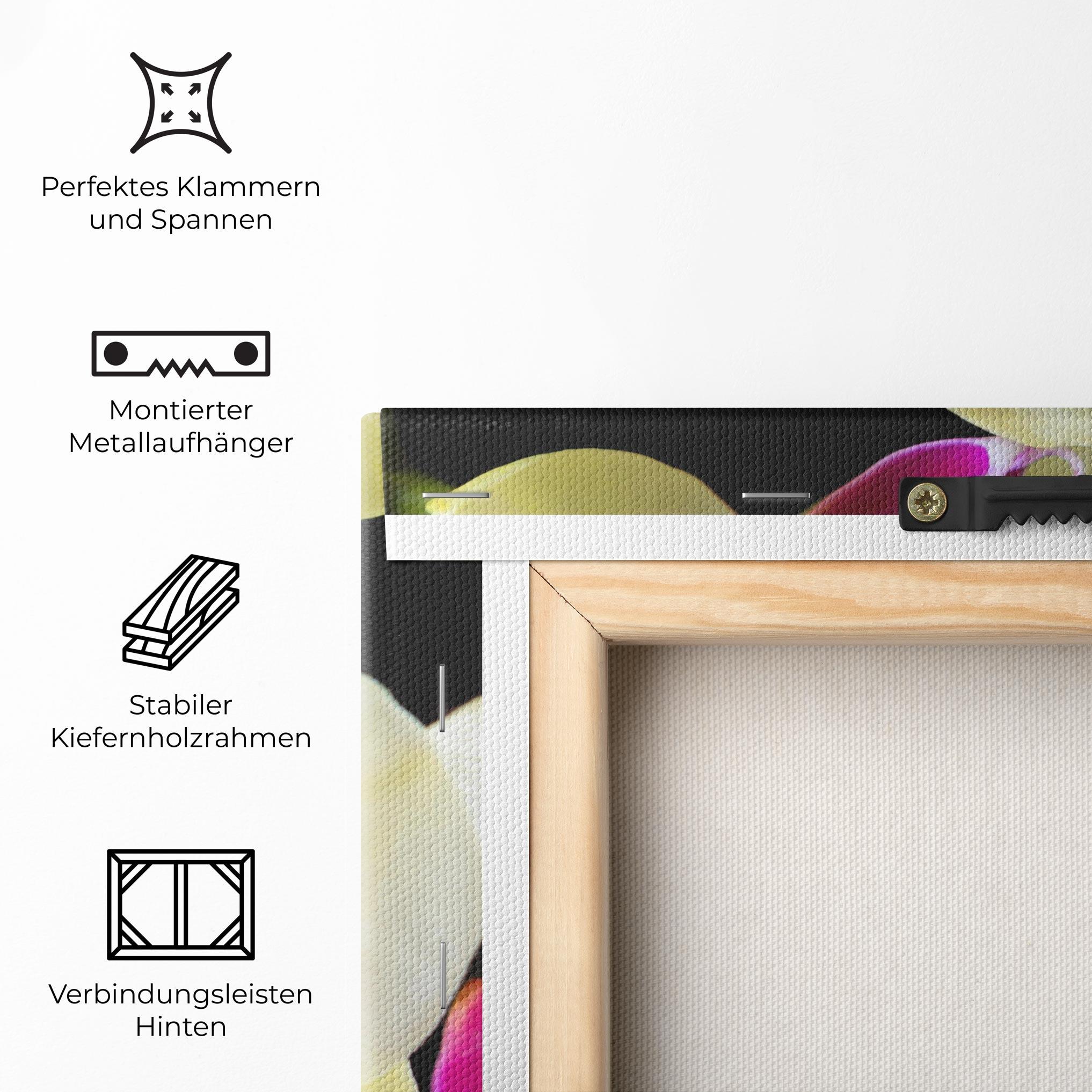 Leinwandbild Cream Purple Orchids mockup 5