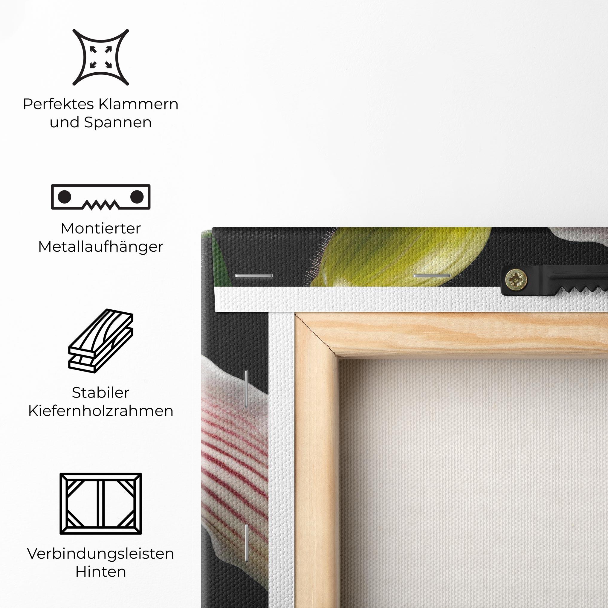 Leinwandbild Orchid On Black mockup 5