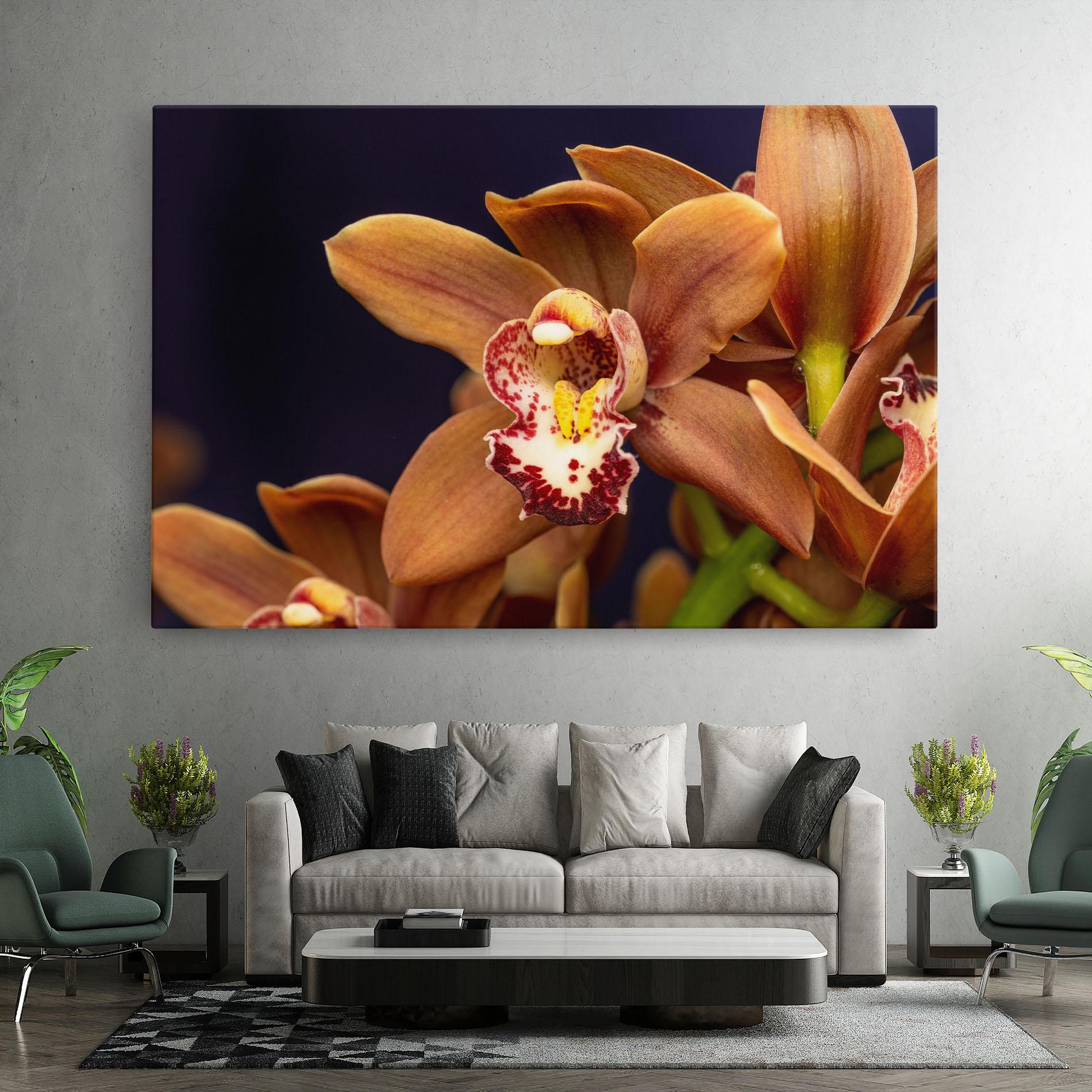 Leinwandbild Dirty Orange Orchid mockup 7