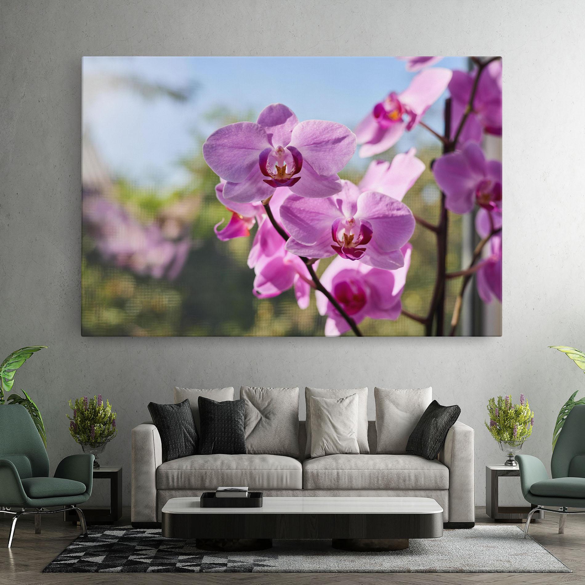 Leinwandbild Orchids In The Garden mockup 7