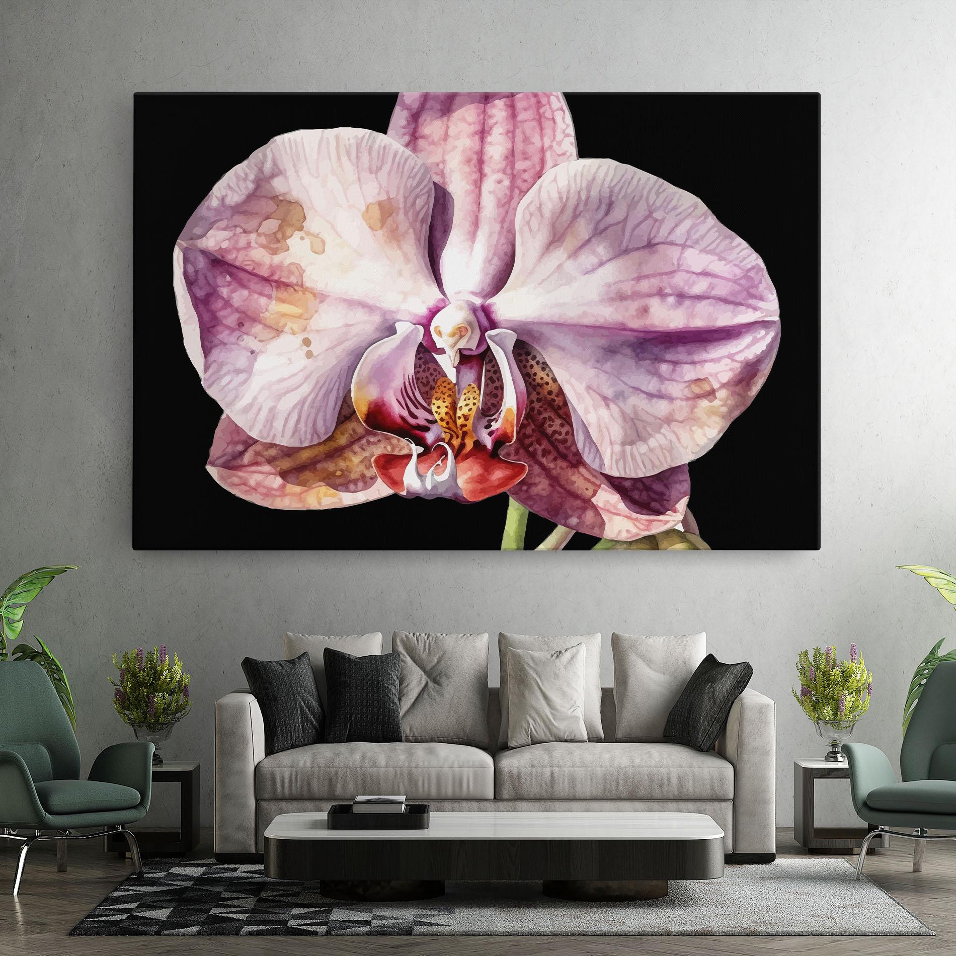 Leinwandbild Painted Orchid mockup 7
