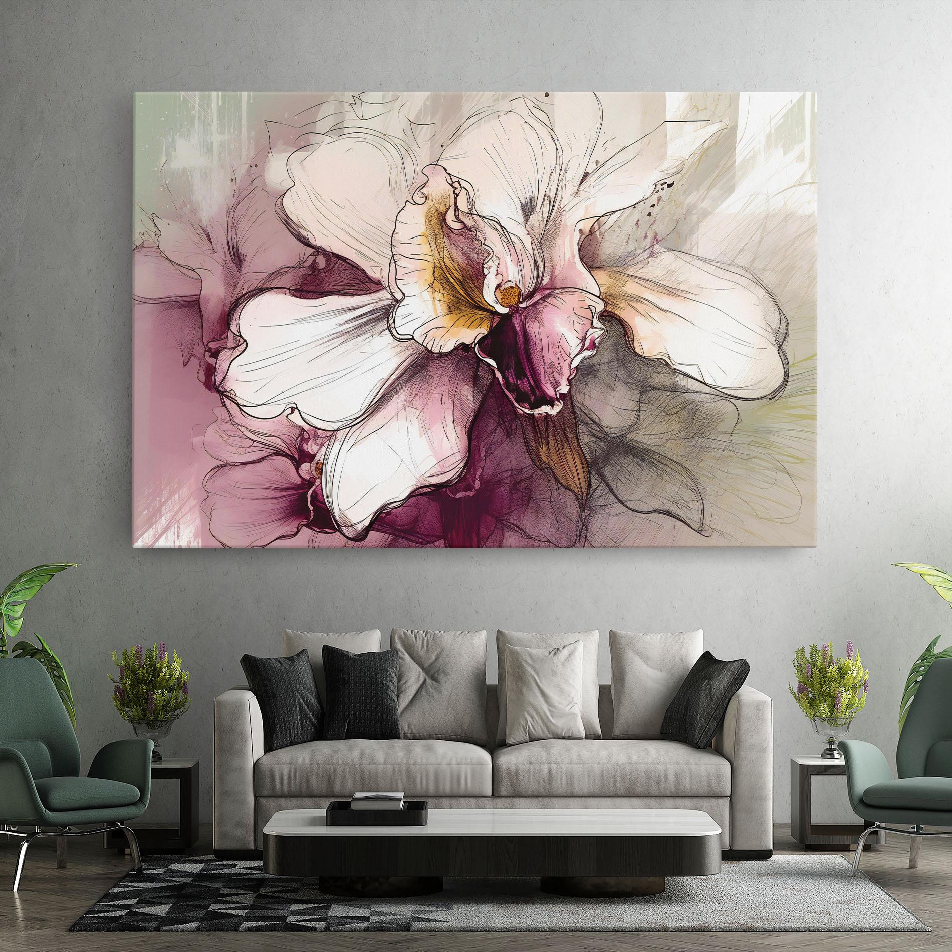 Leinwandbild Painted Purple Orchid mockup 7