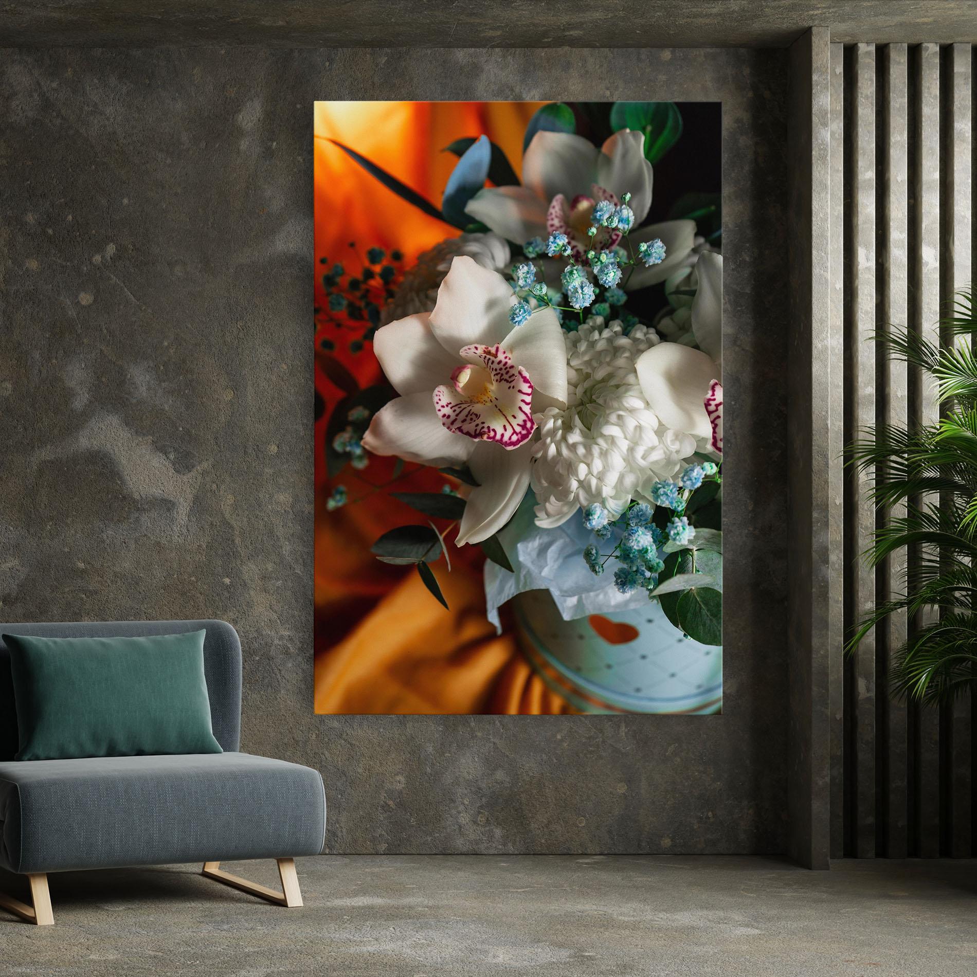 Leinwandbild Orchid In Vase mockup 7