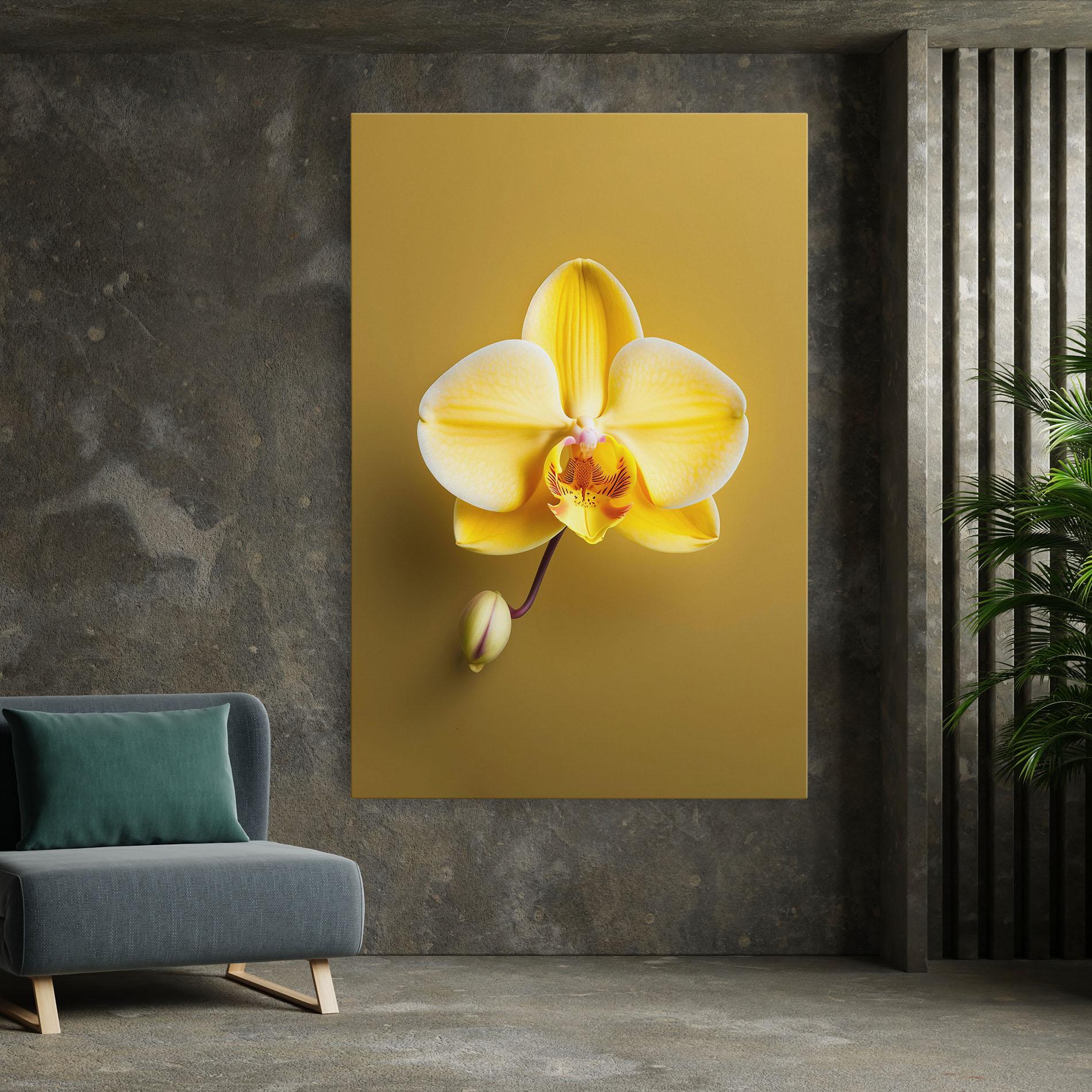 Leinwandbild Pastel Yellow Orchid mockup 7