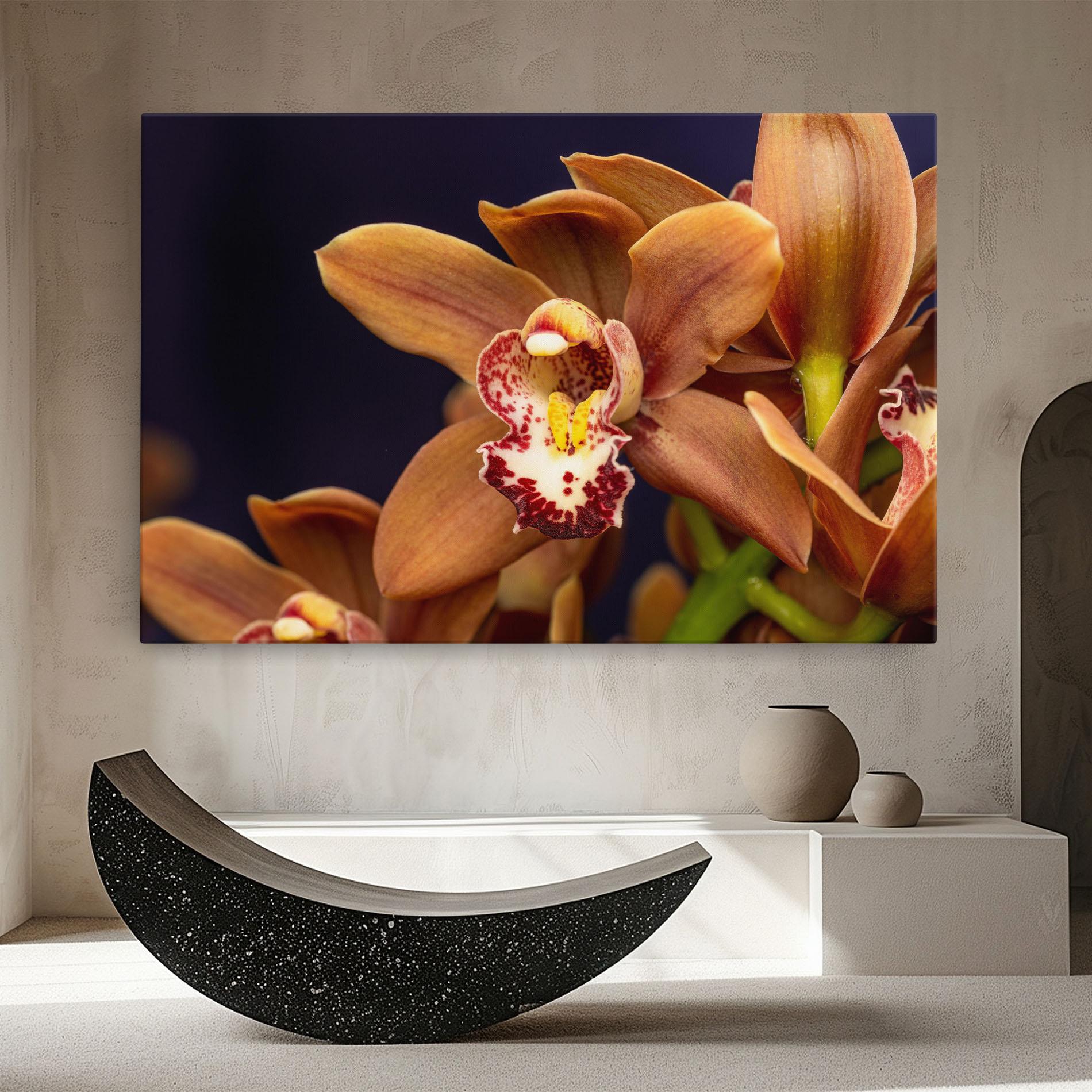 Leinwandbild Dirty Orange Orchid mockup 8