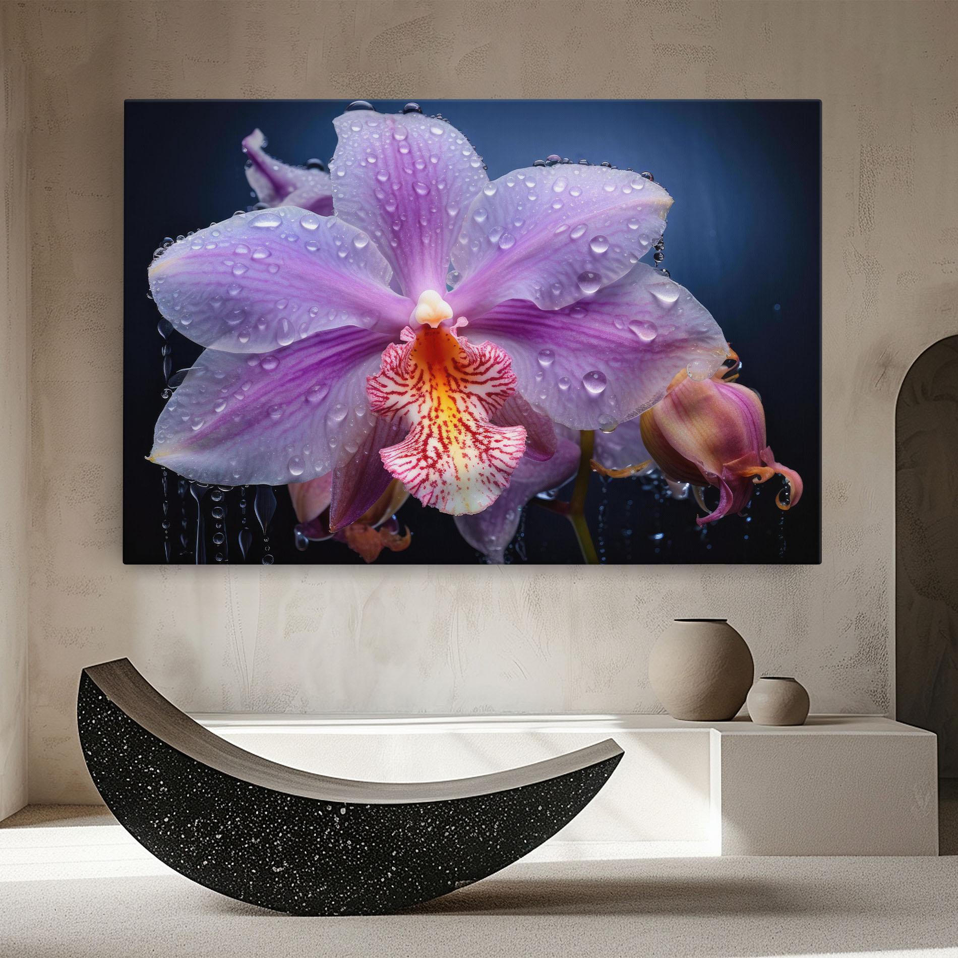 Leinwandbild Orchid In Rain mockup 8