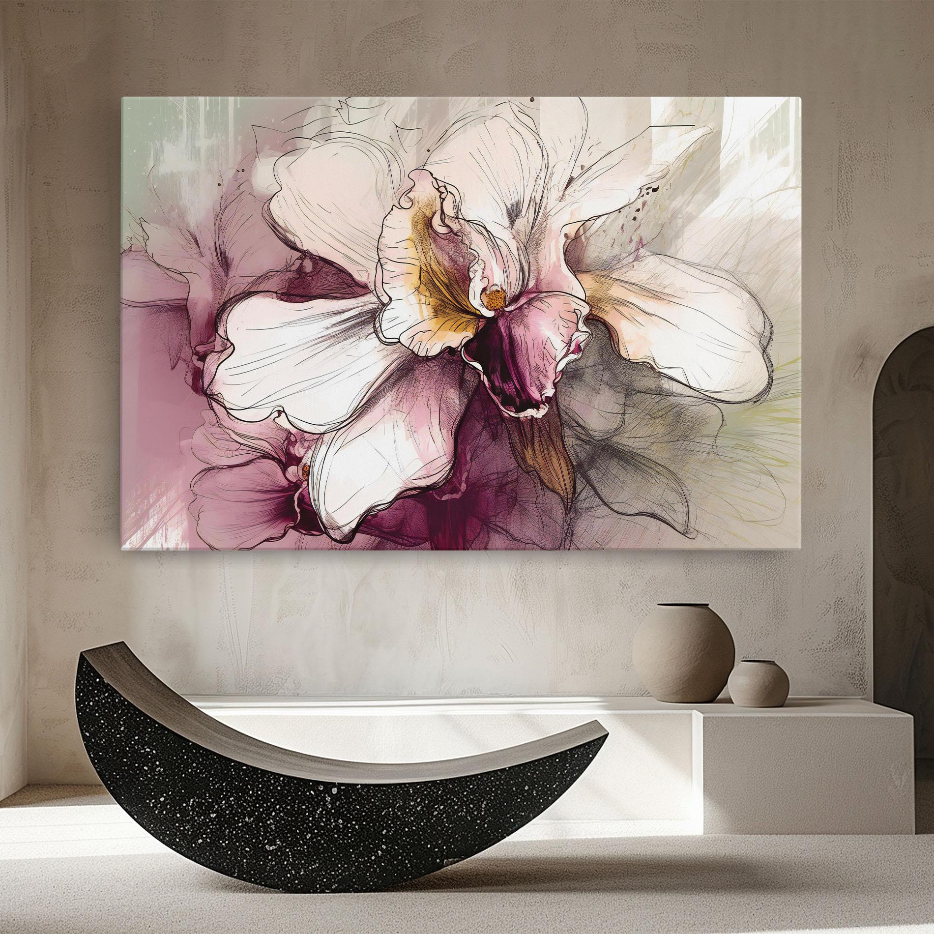 Leinwandbild Painted Purple Orchid mockup 8